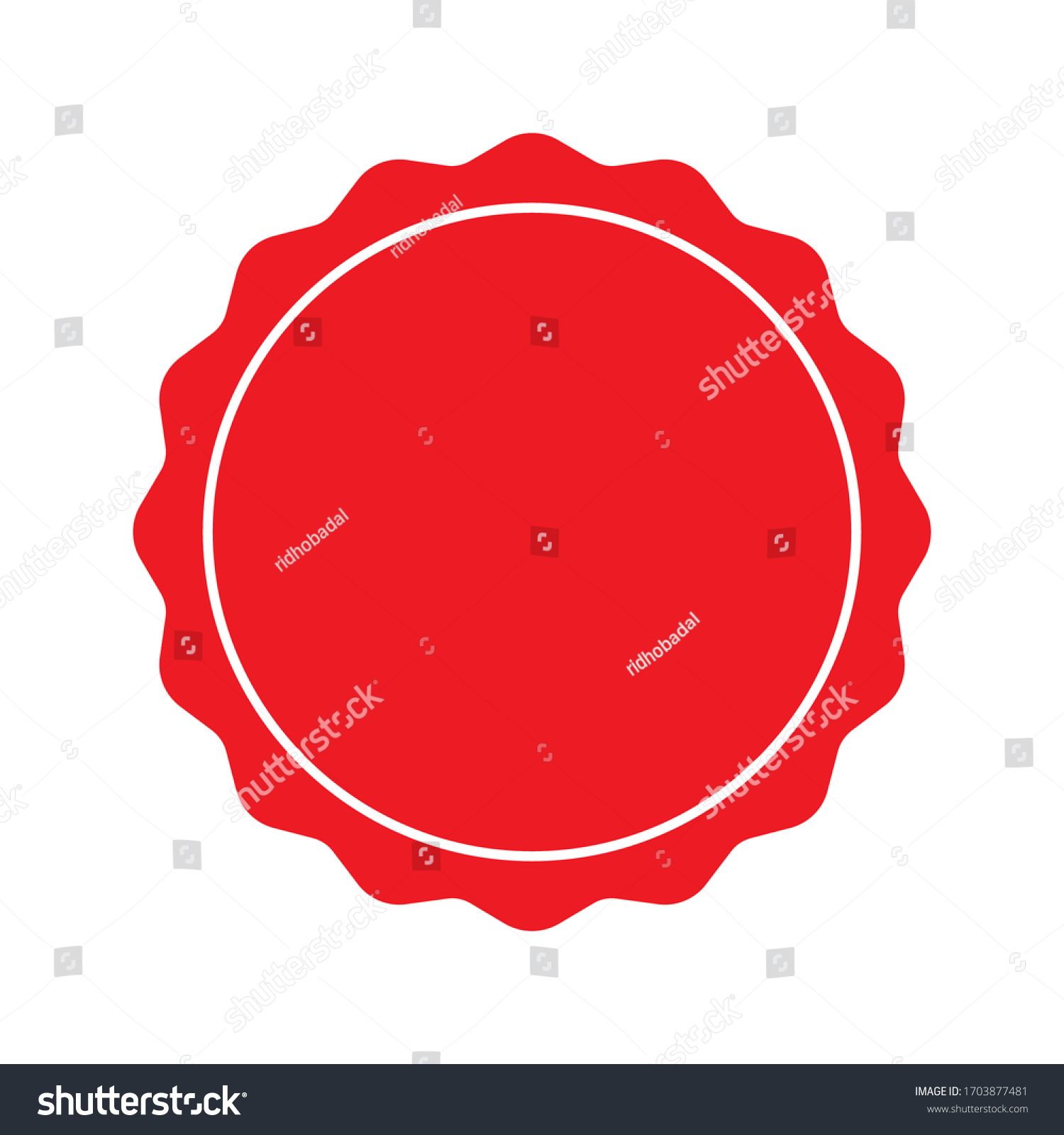 Red Stamps Vector Icon Isolated On Stock Vector (Royalty Free ...