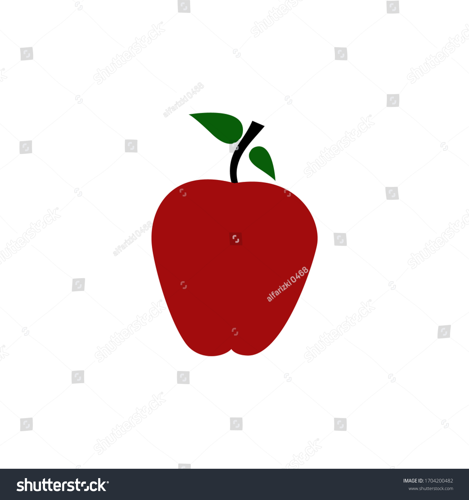 Apple Vector Design Isolated White Stock Vector (Royalty Free ...