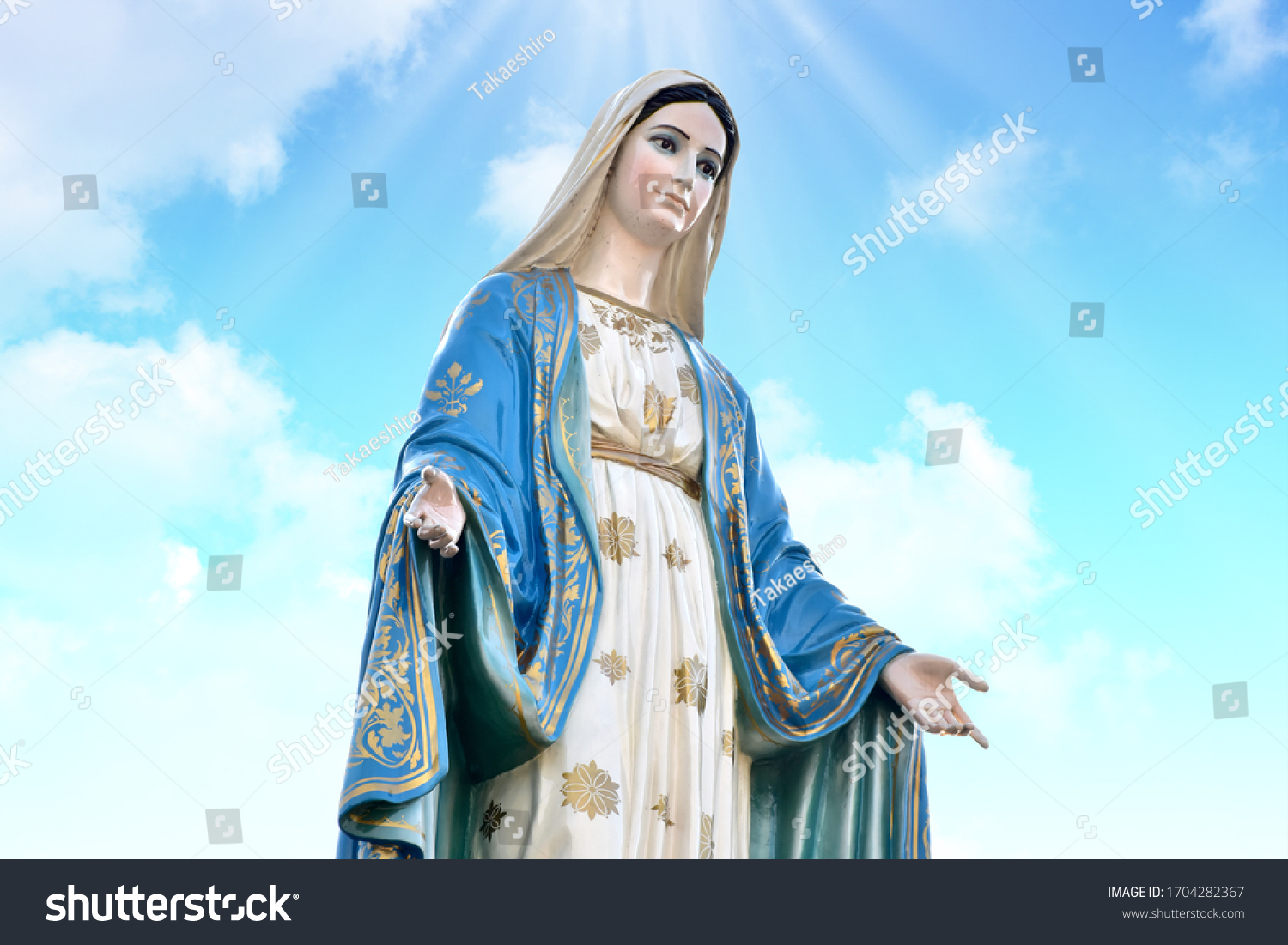 Virgin Mary In The Clouds