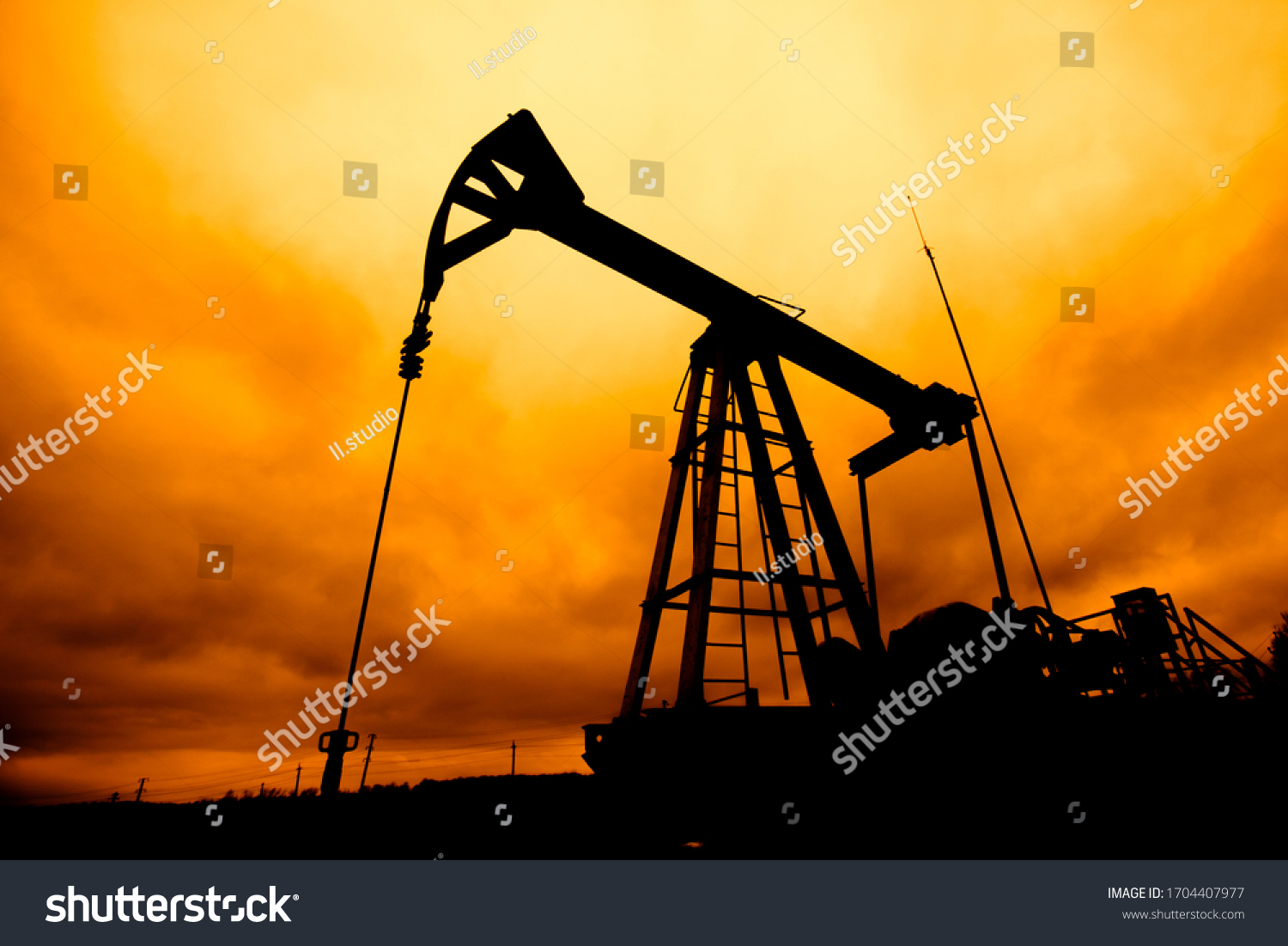 Oil Pump Oil Rig Energy Industrial Stock Photo 1704407977 | Shutterstock