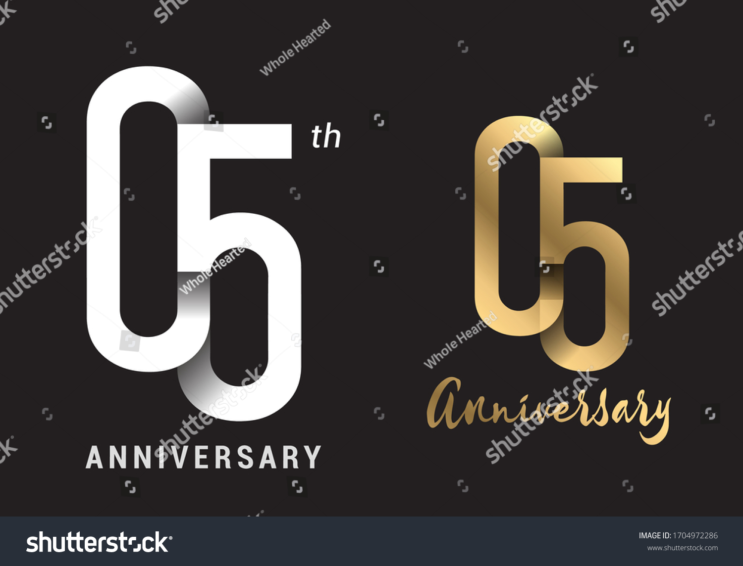 5 Years Anniversary Celebration Logo Design Stock Vector (Royalty Free ...