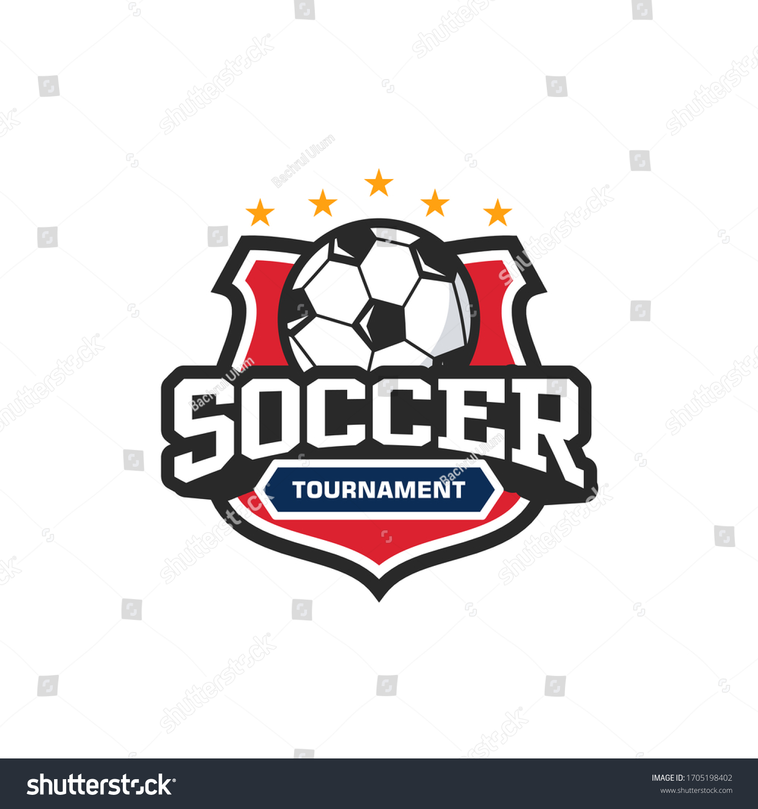 Soccer Club Emblem Football Badge Shield Stock Vector (Royalty Free ...