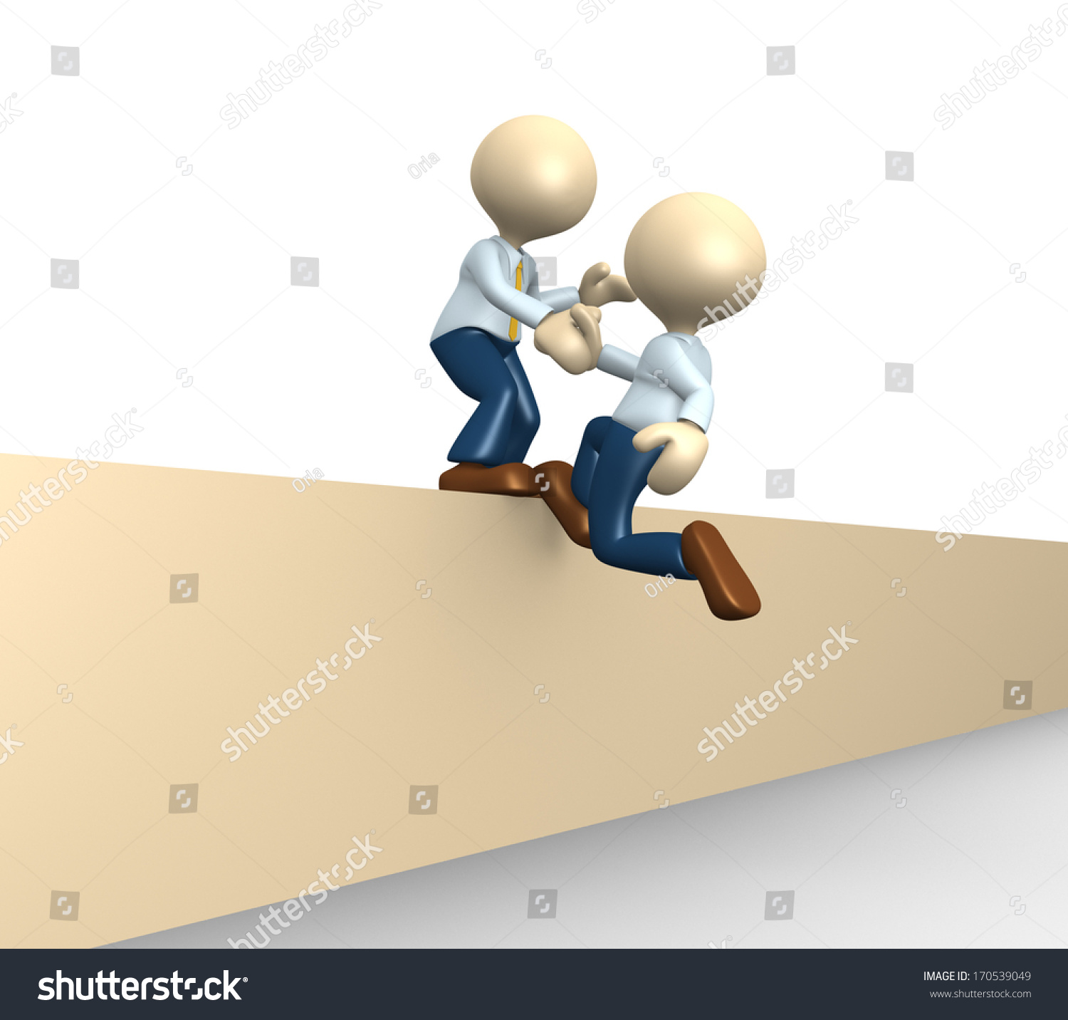 3d People Man Person Pulling Another Stock Illustration 170539049