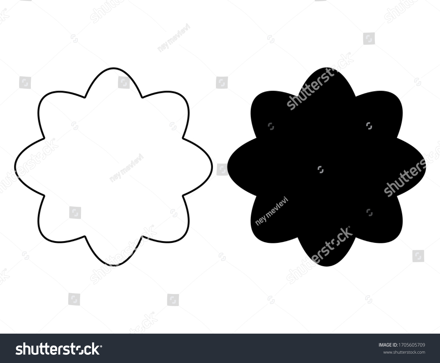 Black White Jagged Circle Shape Round Stock Vector (Royalty Free ...