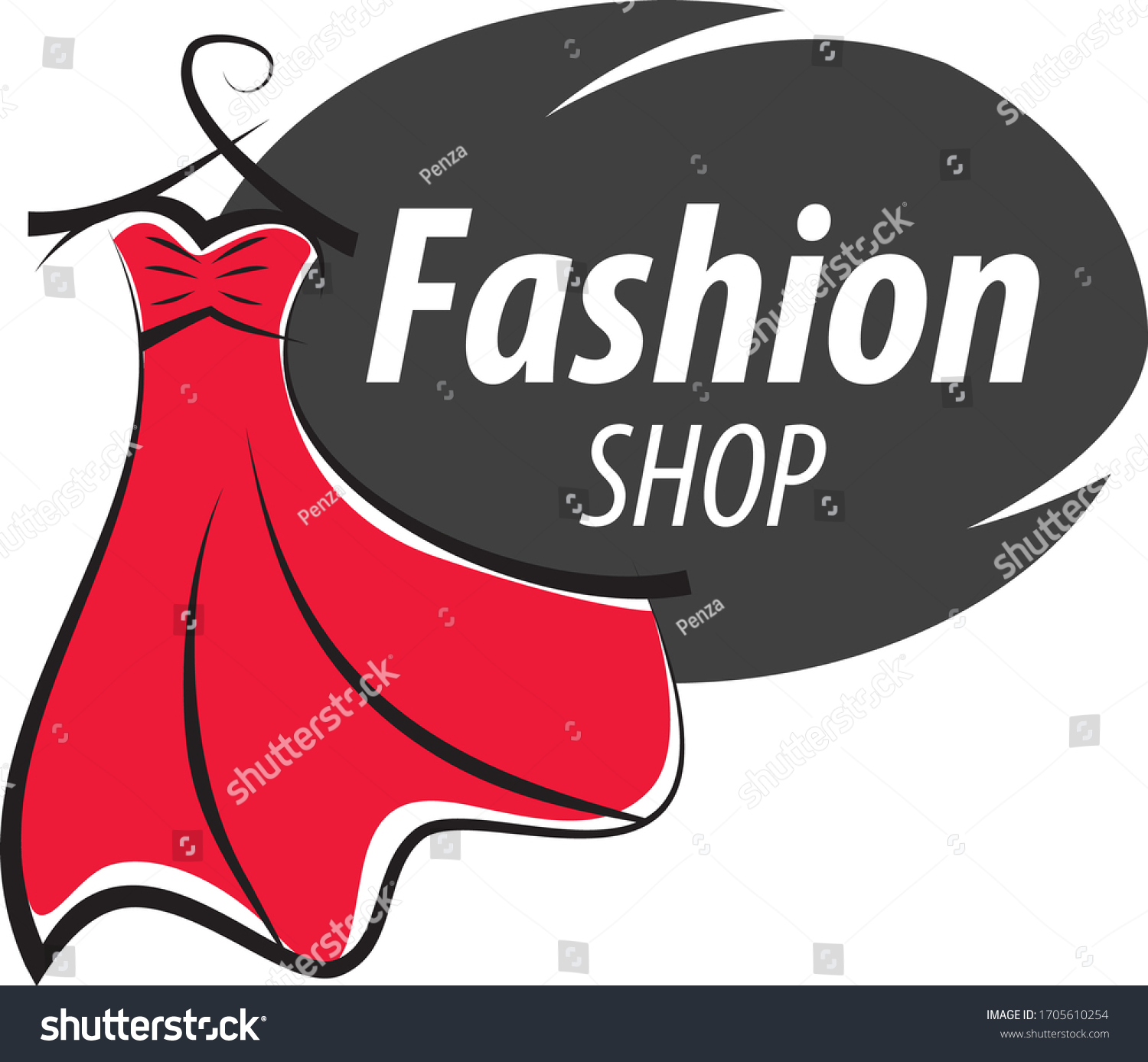 Logo Fashion Shop Illustration Isolated Lady Stock Vector (Royalty Free ...