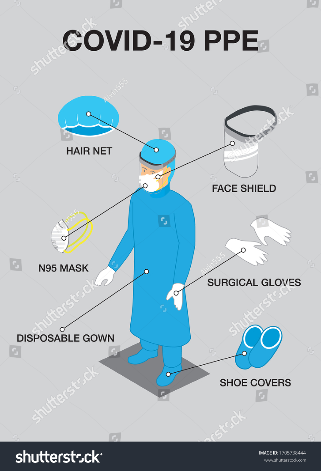 Vector Illustration Medical Worker Various Personal Stock Vector ...