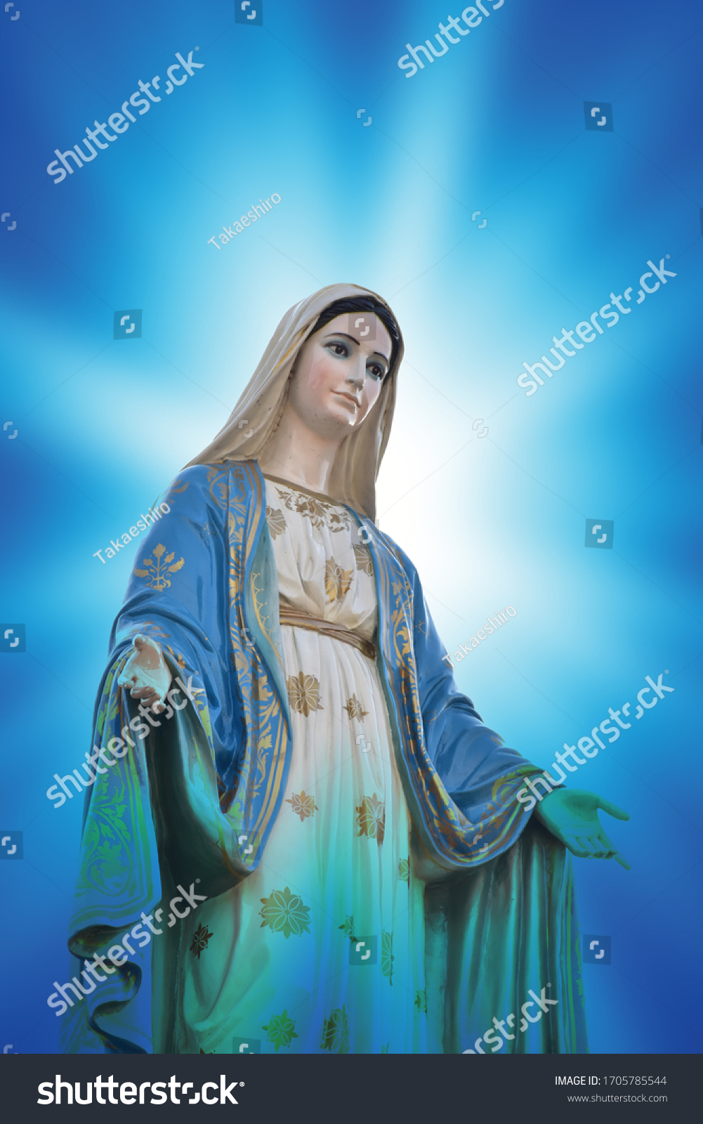 Statue Our Lady Grace Virgin Mary Stock Photo 1705785544 | Shutterstock