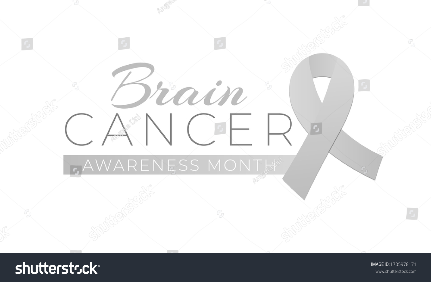 Brain Cancer Awareness Month Isolated Logo Stock Vector (Royalty Free ...