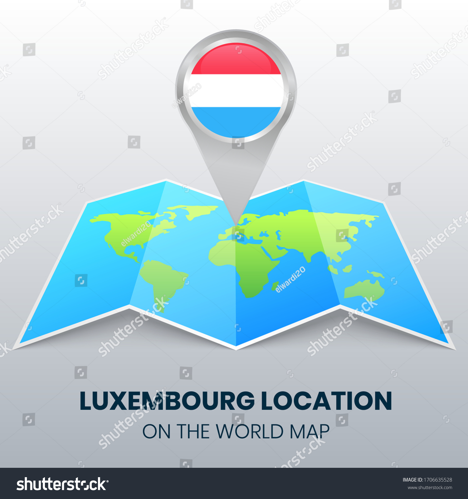 Location Icon Luxembourg On World Map Stock Vector Location Icon Of Luxembourg On The World Map Round Pin Icon Of Luxembourg 1706635528