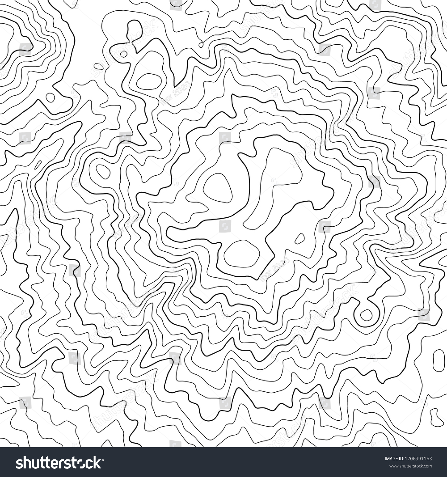 Contour Topographic Map Geographic Grid Map Stock Vector (Royalty Free ...