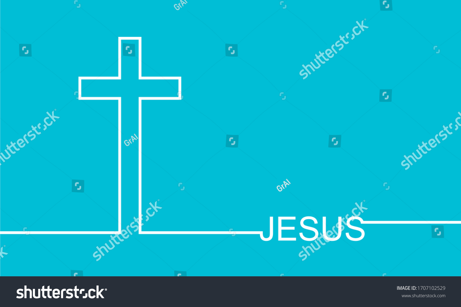 Christianity Concept Illustration Cross Jesus Word Stock Vector ...