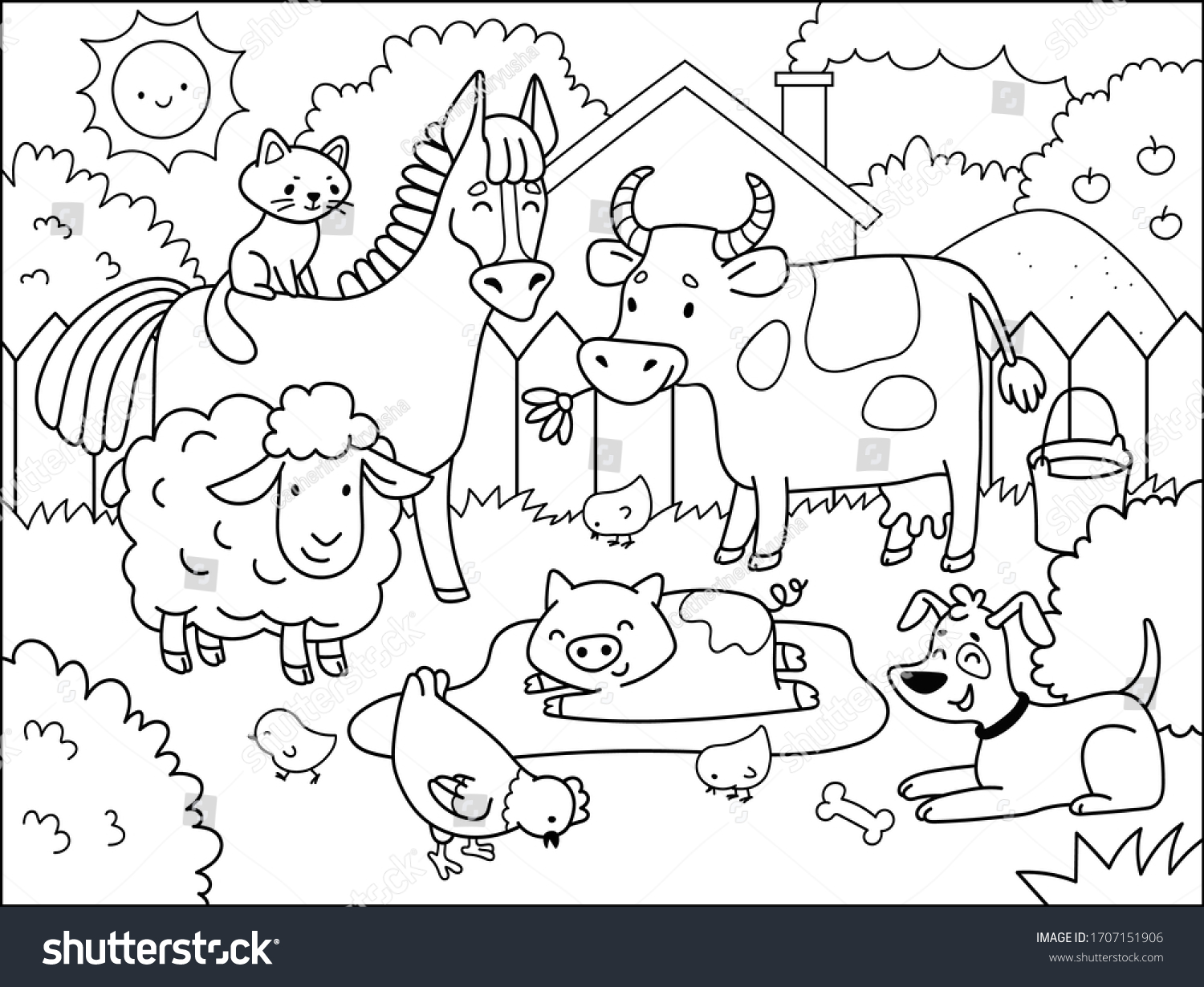 473,436 Farm Animal Coloring Images, Stock Photos & Vectors | Shutterstock