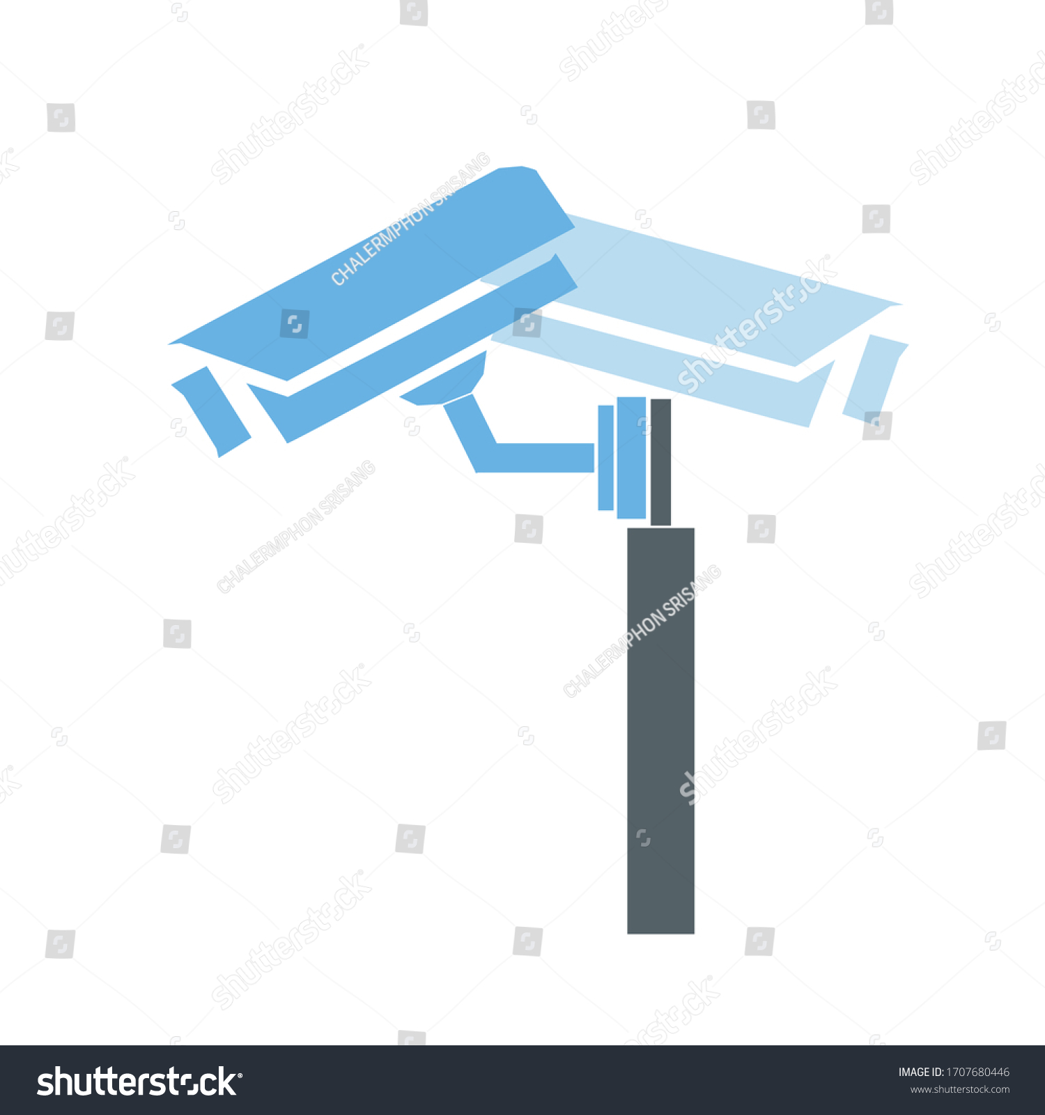 180 Degree Cctv Camera System On Stock Vector (Royalty Free) 1707680446 ...