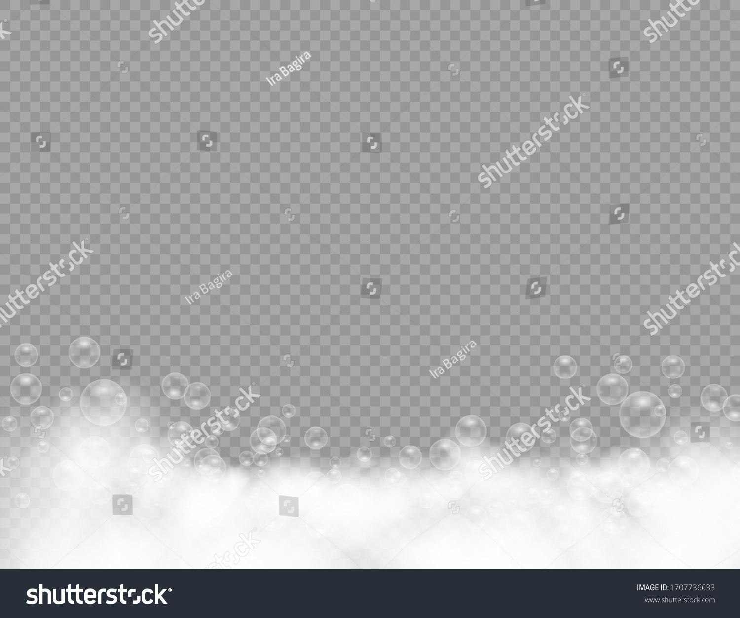 Bath Foam Shampoo Bubbles Isolated On Stock Vector (Royalty Free ...