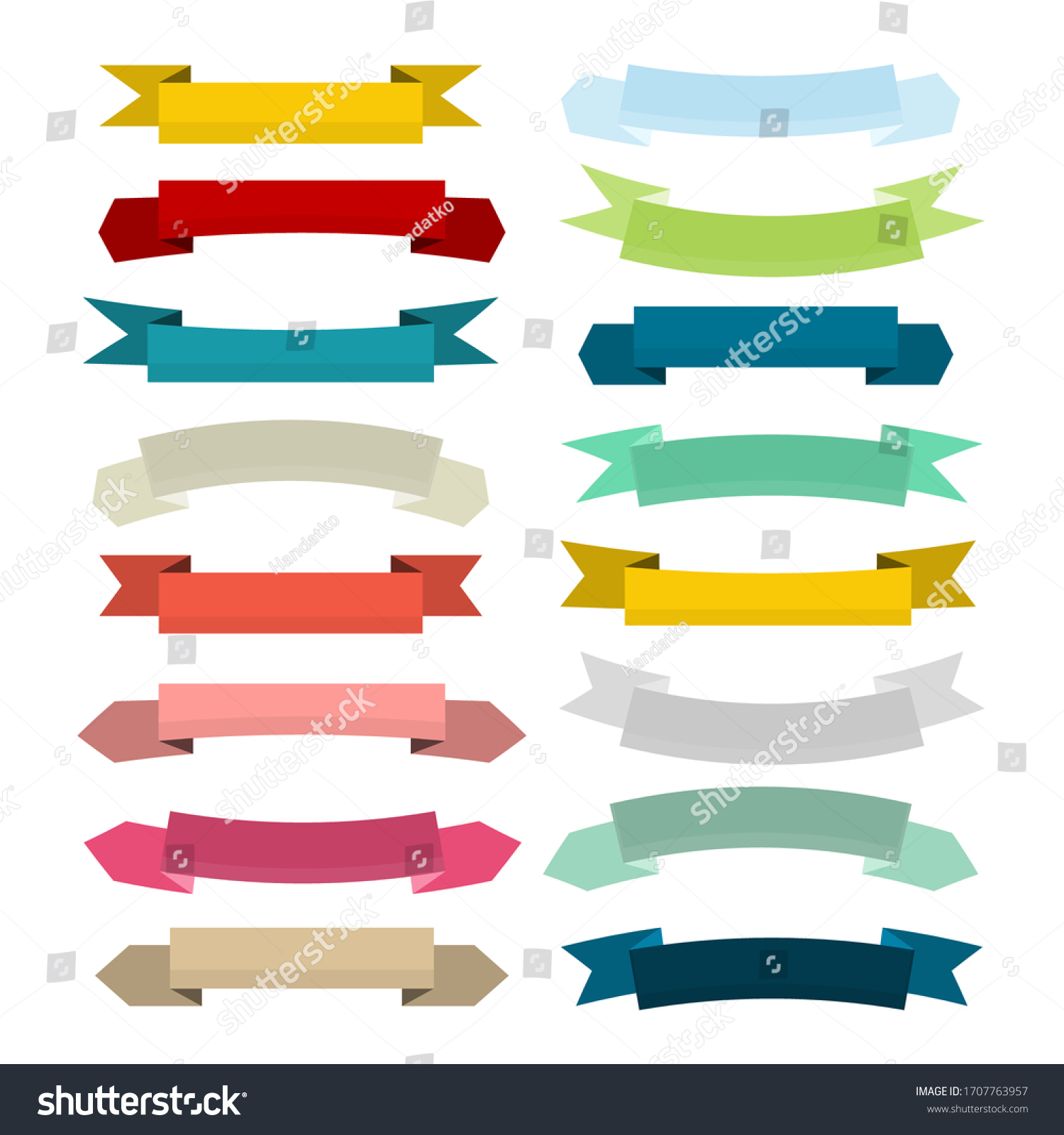 Colorful Vector Retro Empty Paper Banners Stock Vector (Royalty Free ...