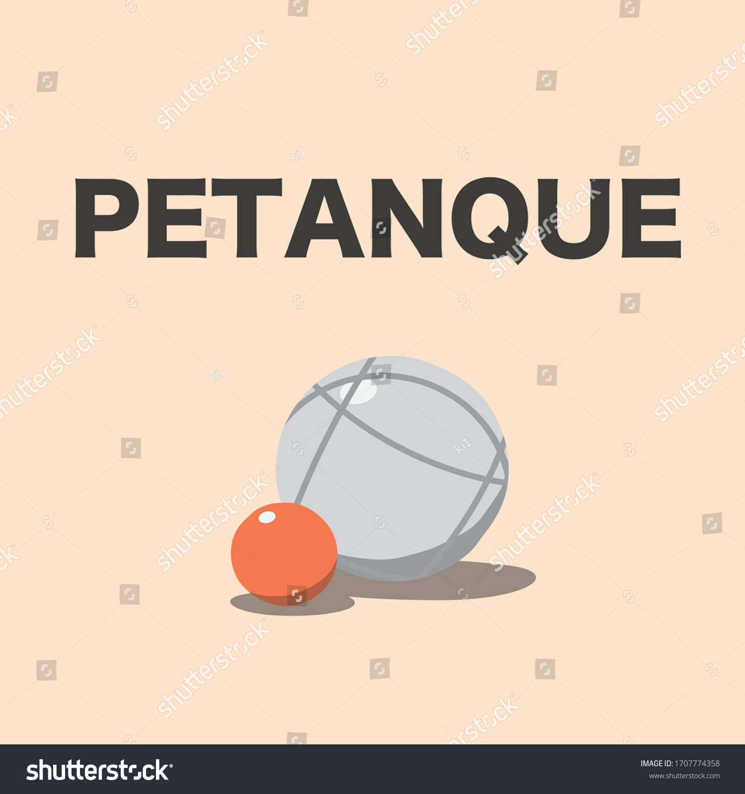 Logo Petanque Vector Illustration Stock Vector (Royalty Free ...