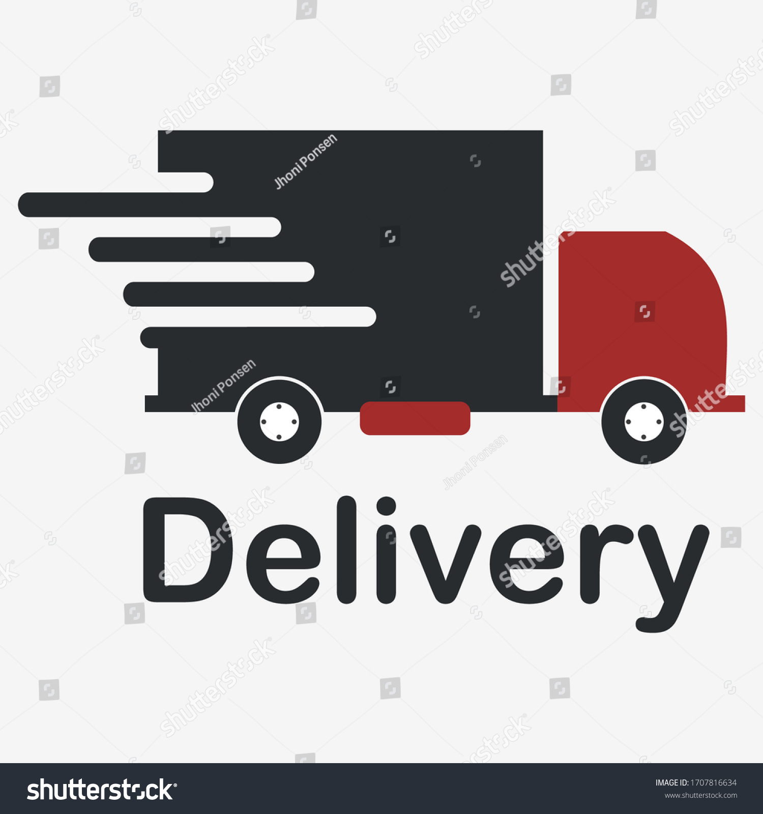 Car Illustration Cartoon Style Delivery Car Stock Vector (Royalty Free ...