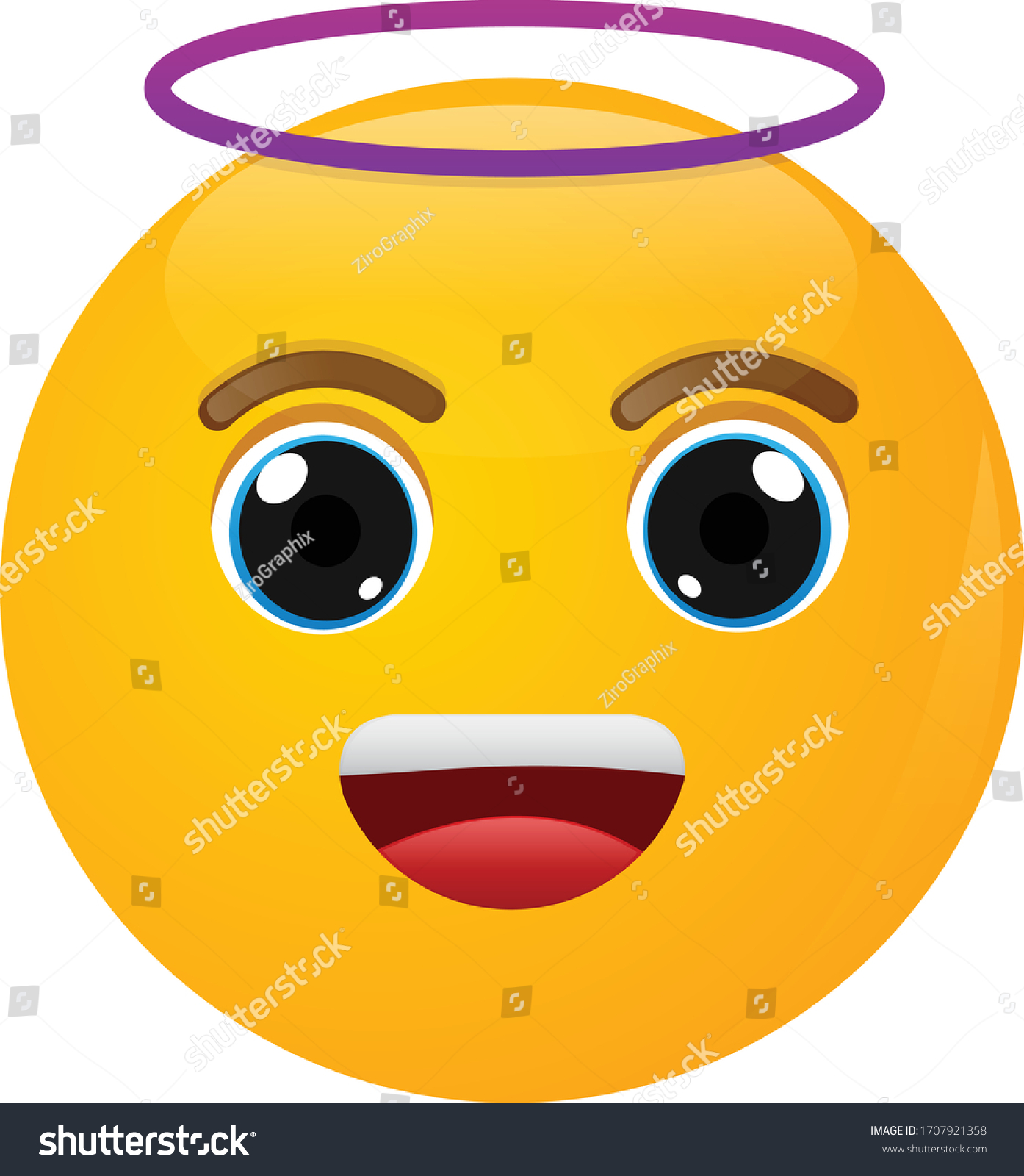 Blessed Cute Emoji Vector Illustration Design Stock Vector (Royalty ...