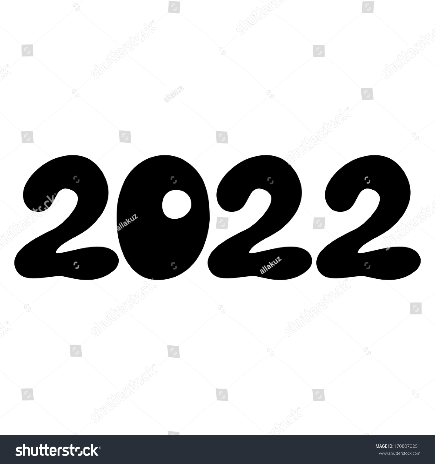 2022 Hand Written Black Lettering Isolated Stock Vector (Royalty Free ...