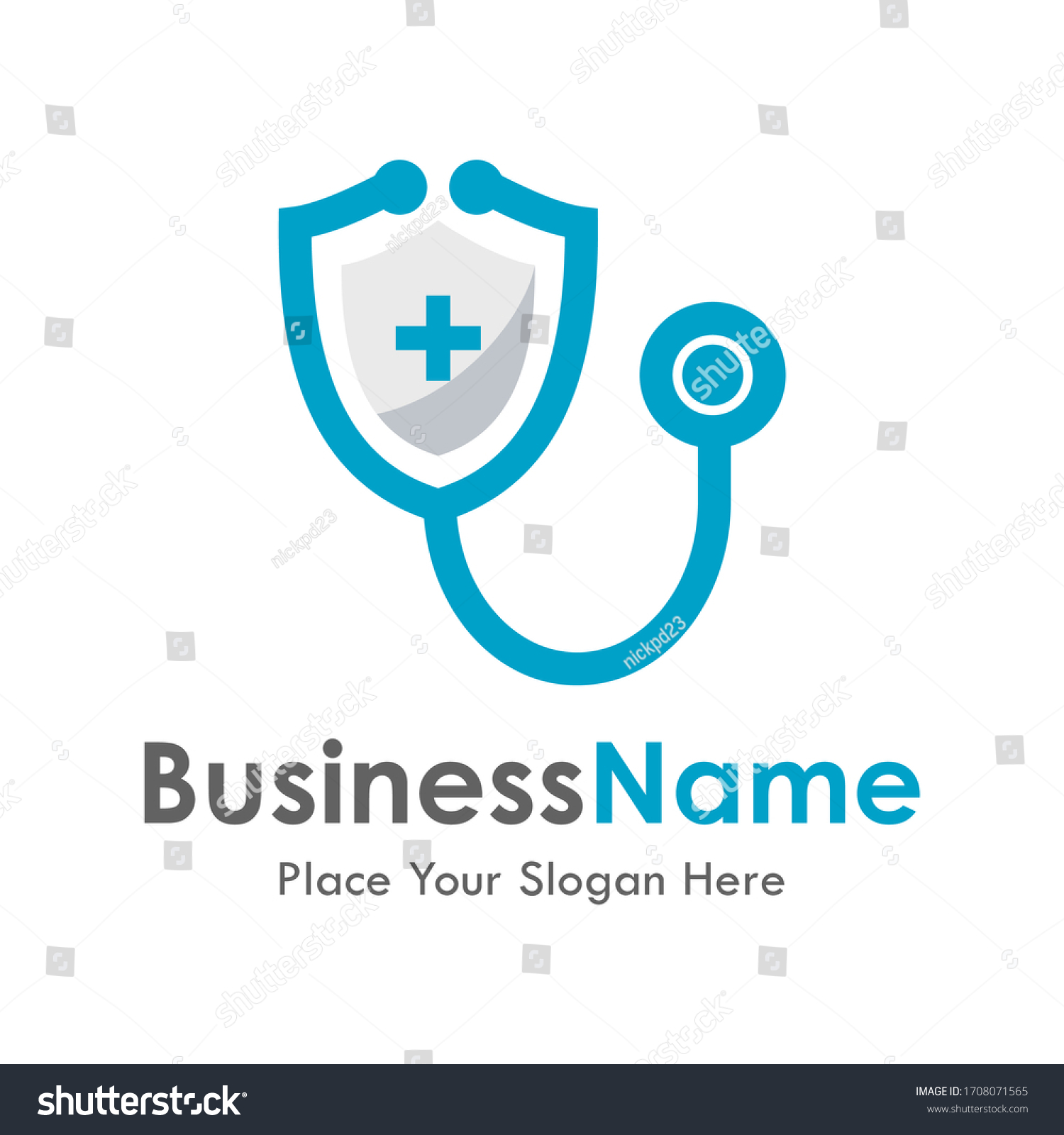 Doctor Shield Vector Logo Template Illustration Stock Vector (Royalty ...