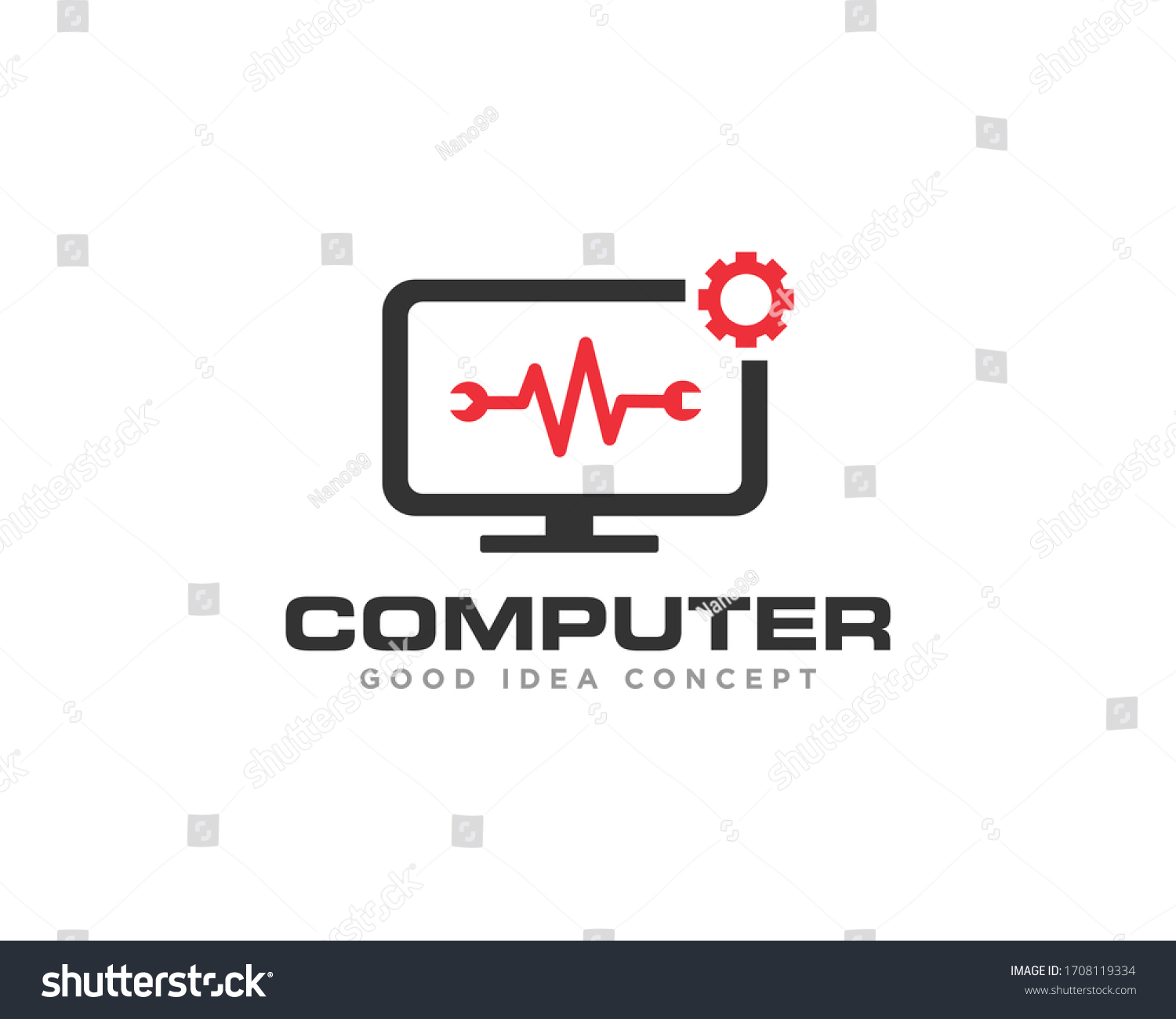 Computer Technology Logo Icon Design Vector Stock Vector (Royalty Free ...