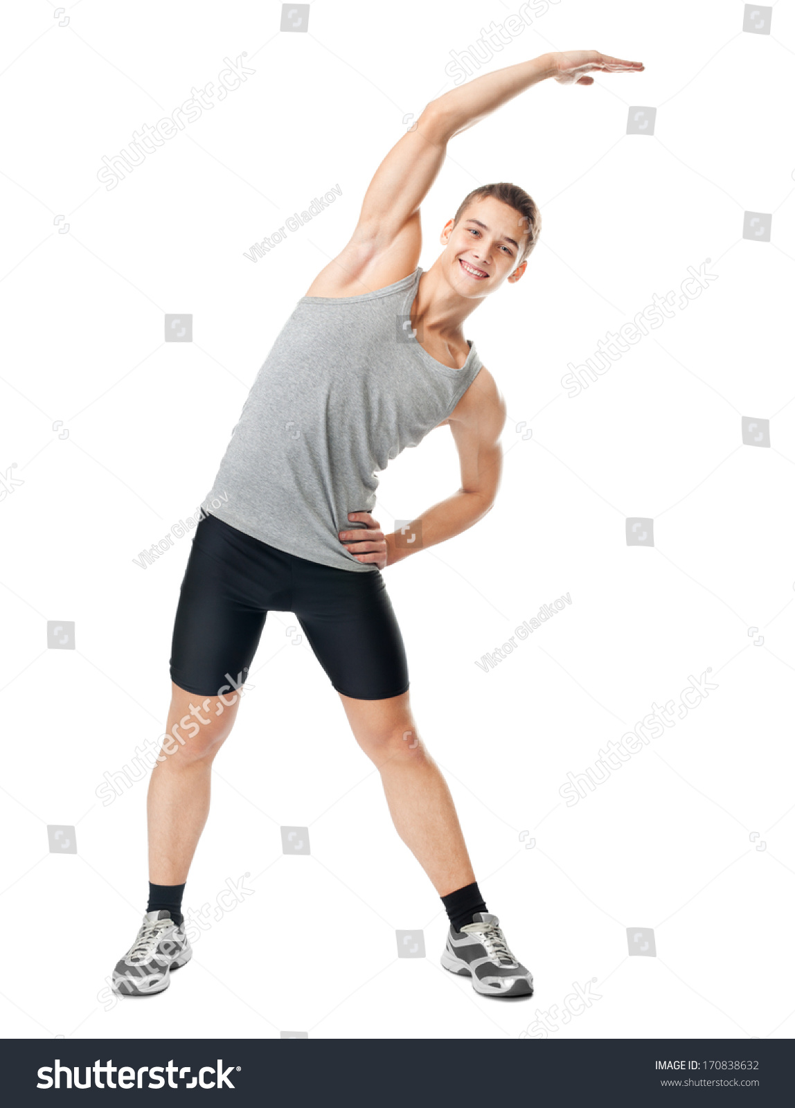 Full Length Portrait Young Smiling Man Stock Photo 170838632 | Shutterstock