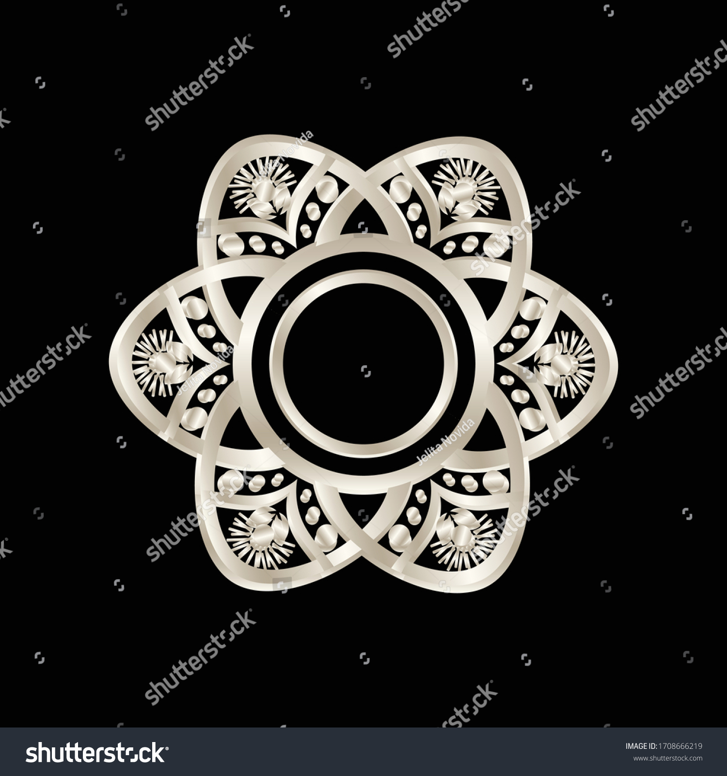 Celtic Ornament Vector Black Background Stock Vector (Royalty Free