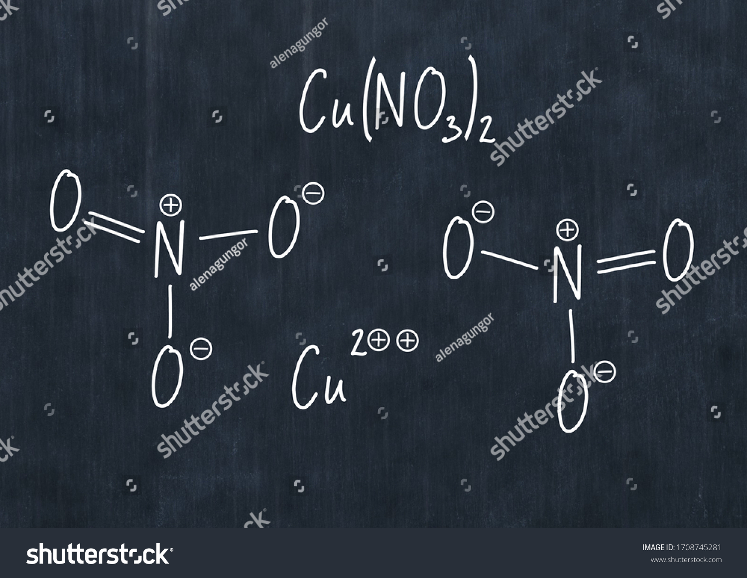 Copper Ii Nitrate Handwritten Chemical Formula Stock Illustration ...