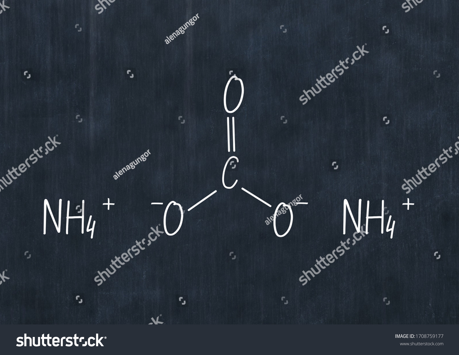 Ammonium Carbonate Formula Handwritten Chemical Formula Stock ...