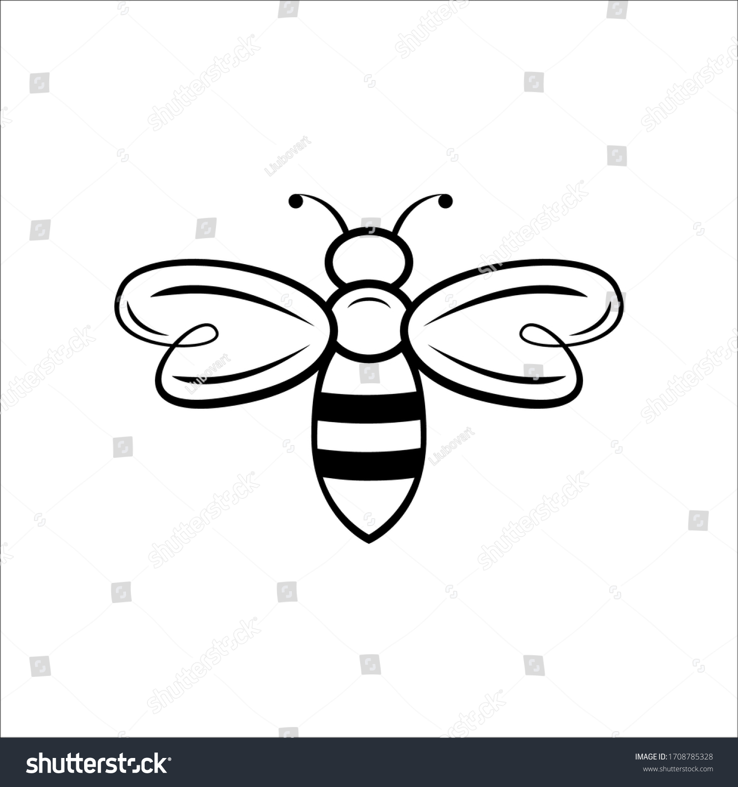 Bee Sign Symbol Icon Illustration Vector Stock Vector (Royalty Free ...