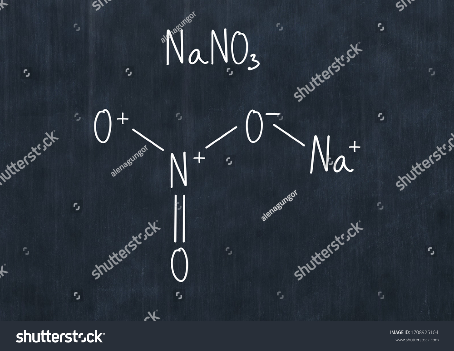 Sodium Nitrate Formla Handwritten Chemical Formula Stock Illustration ...