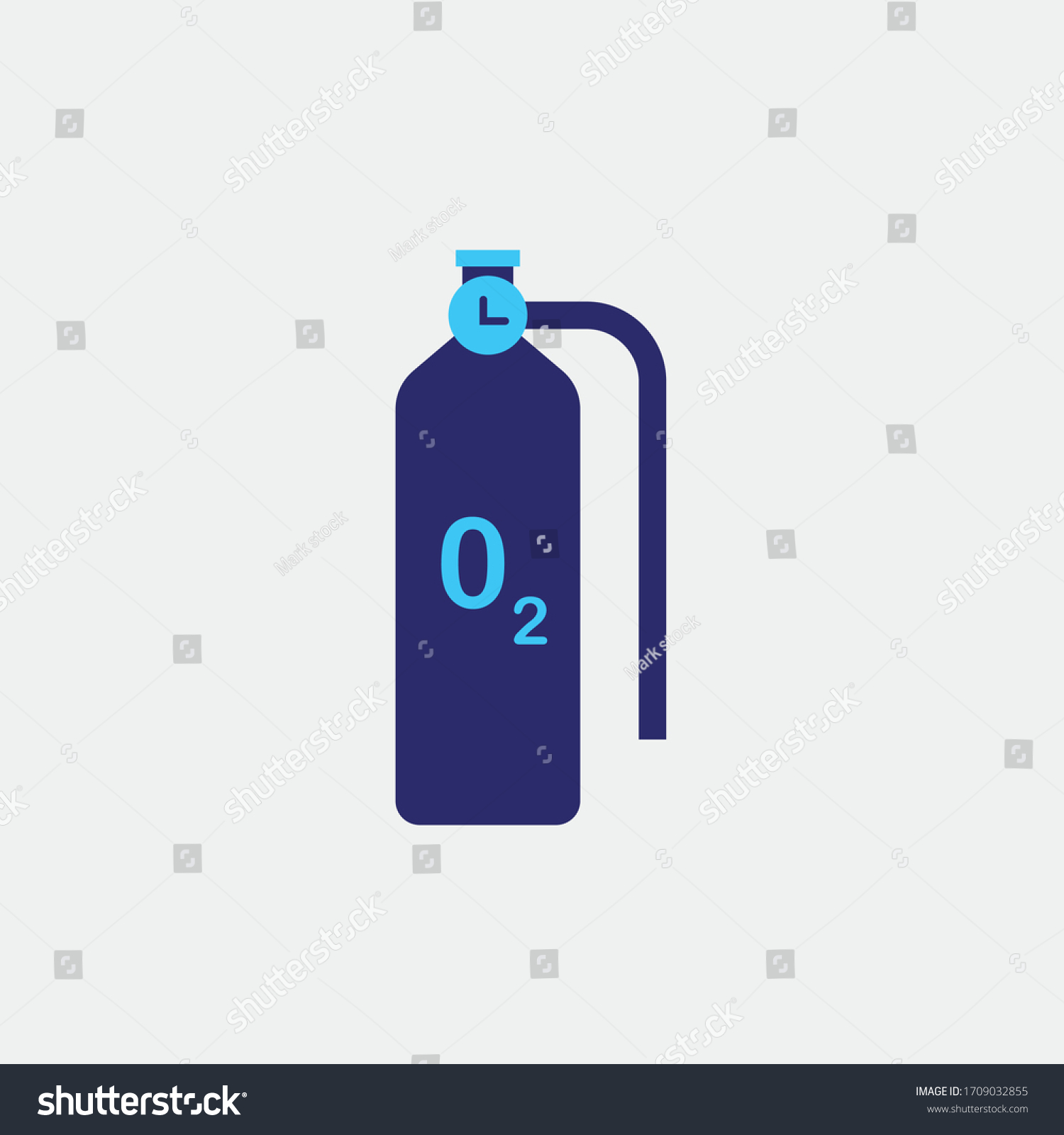 Oxygen Tank Compressed Air Vector Icon Stock Vector (Royalty Free ...