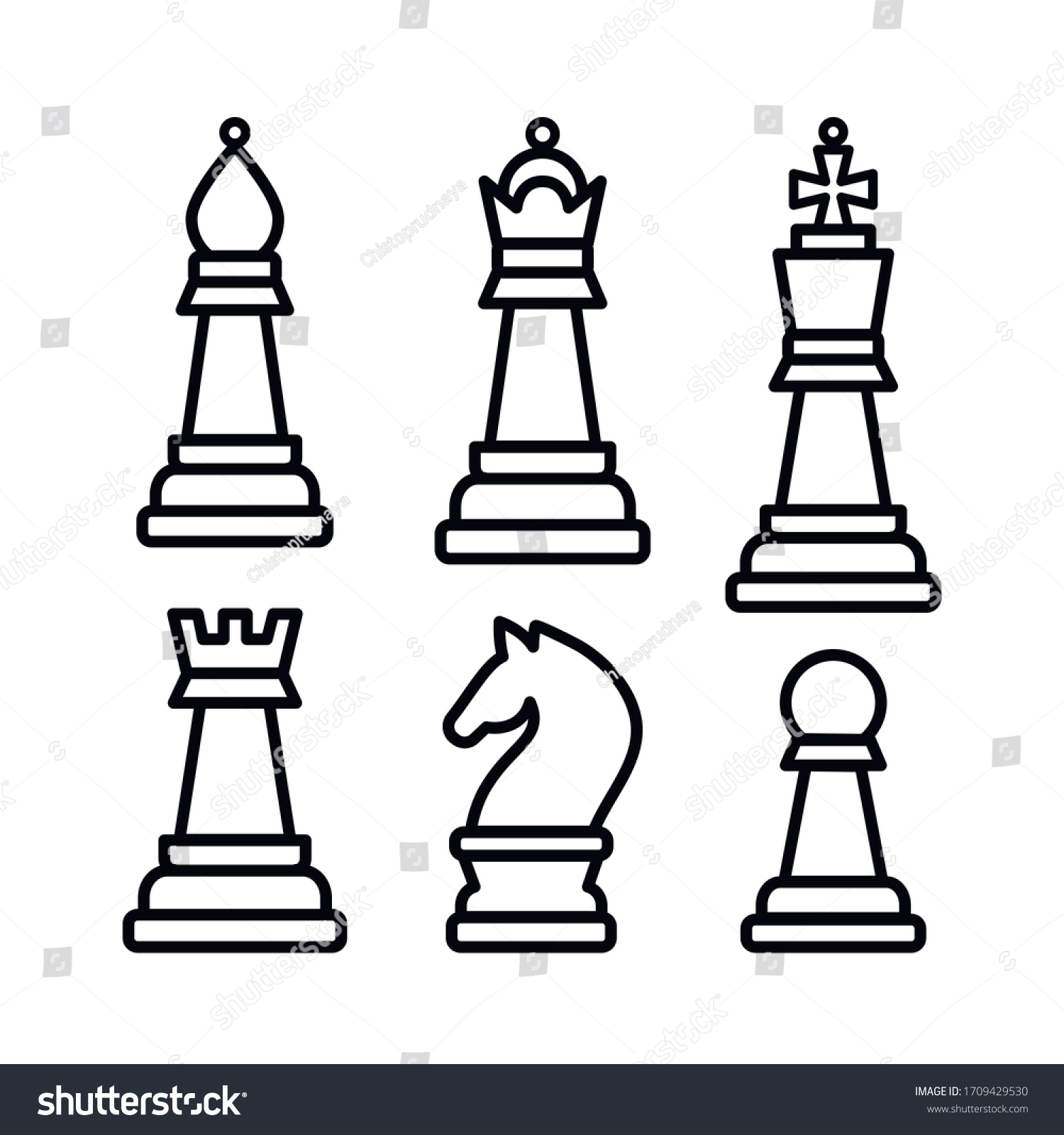 Большие шахматные фигуры раскраски