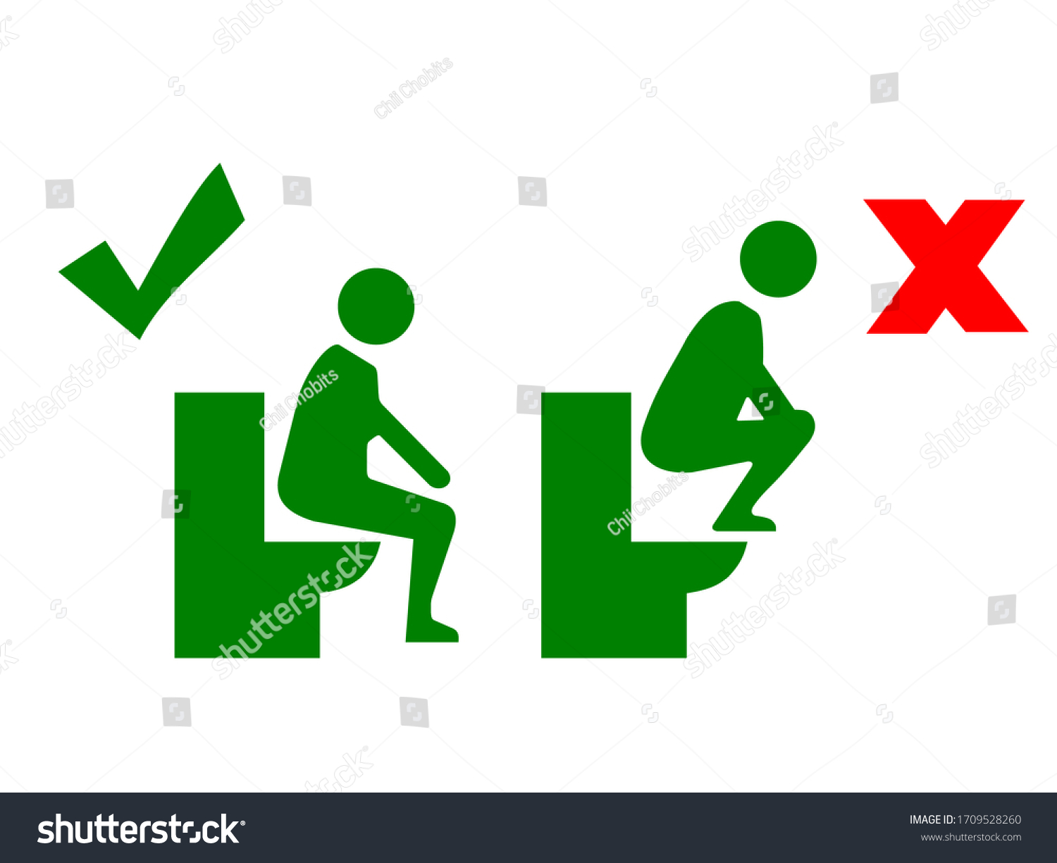 Warning Toilet Vector Sign Isolated On Stock Vector (Royalty Free ...