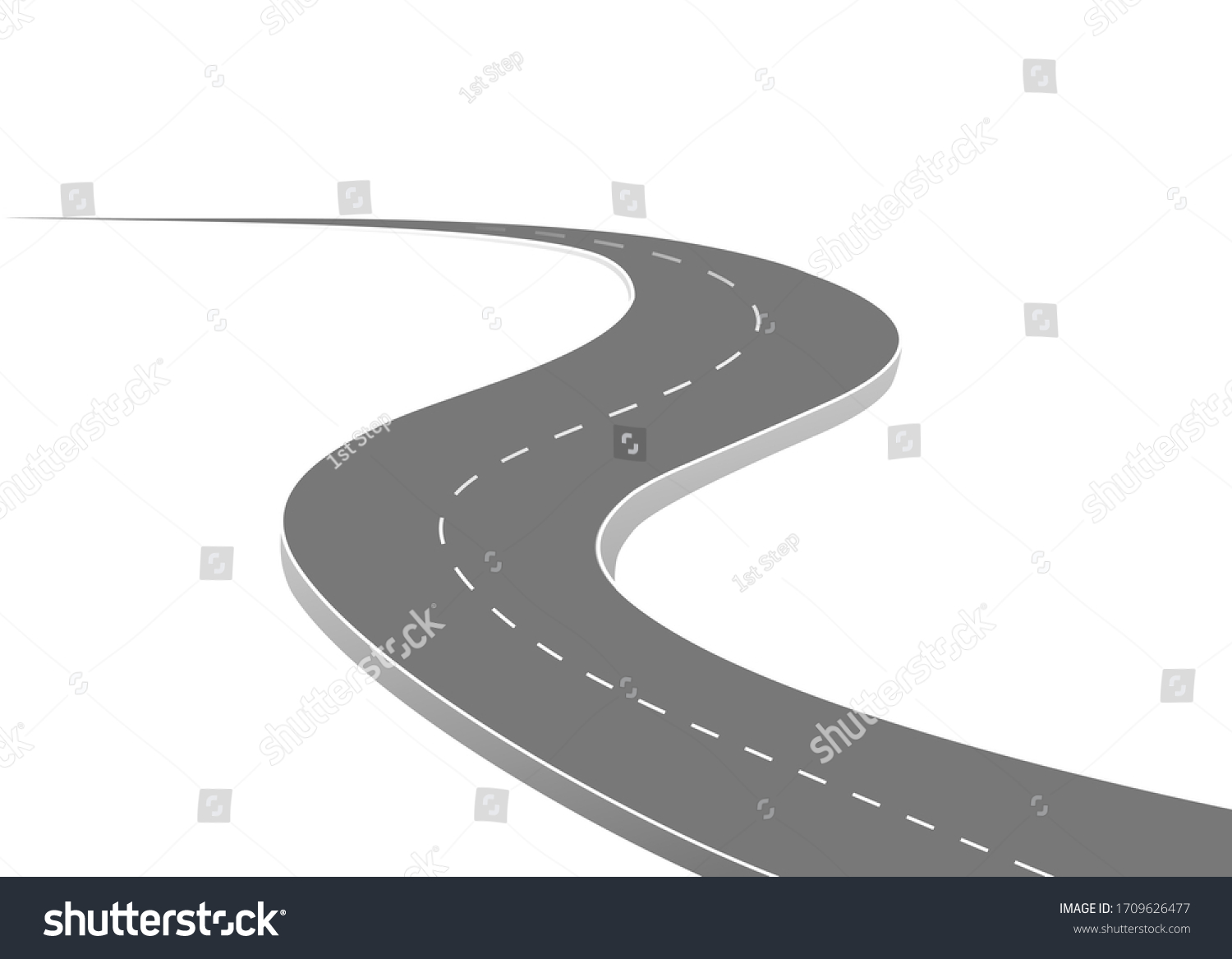 Road Trip Journey Future Asphalt Street Stock Vector (Royalty Free ...