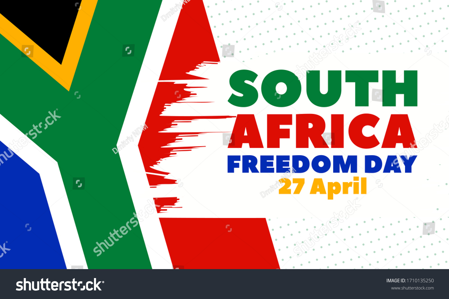 South Africa Freedom Day Afrikaans Vryheidsdag Stock Vector (Royalty