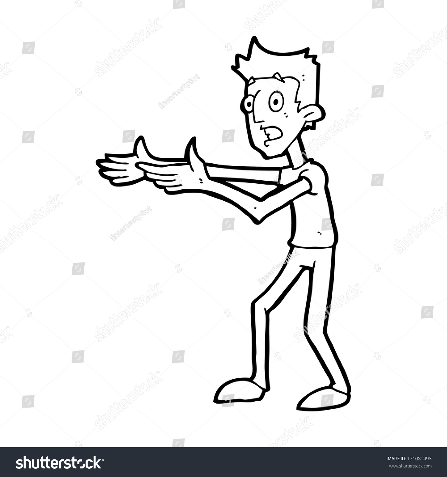 Cartoon Man Desperately Explaining Stock Vector (Royalty Free ...