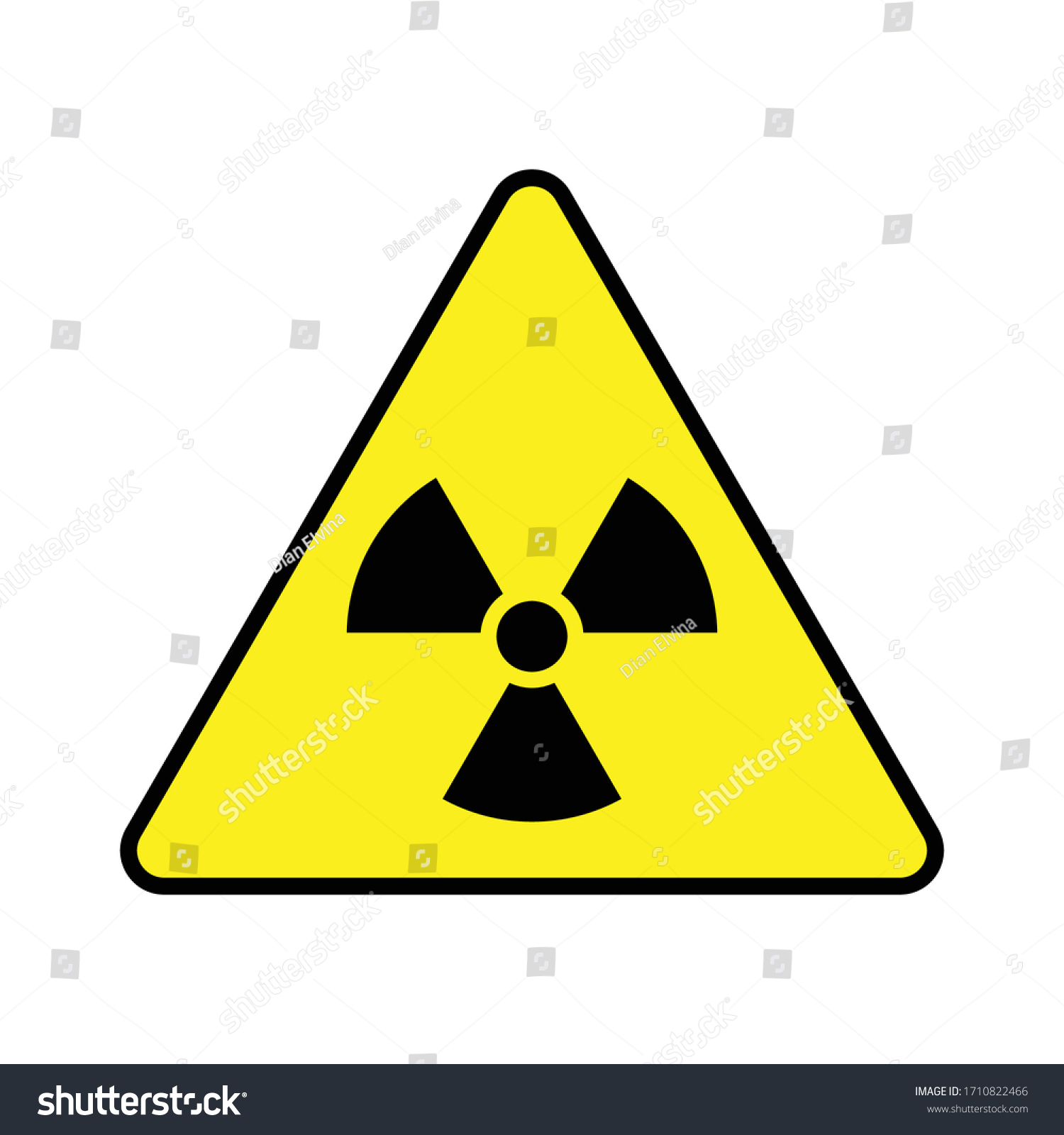 Radiation Warning Hazard Sign Vector Stock Vector (Royalty Free ...