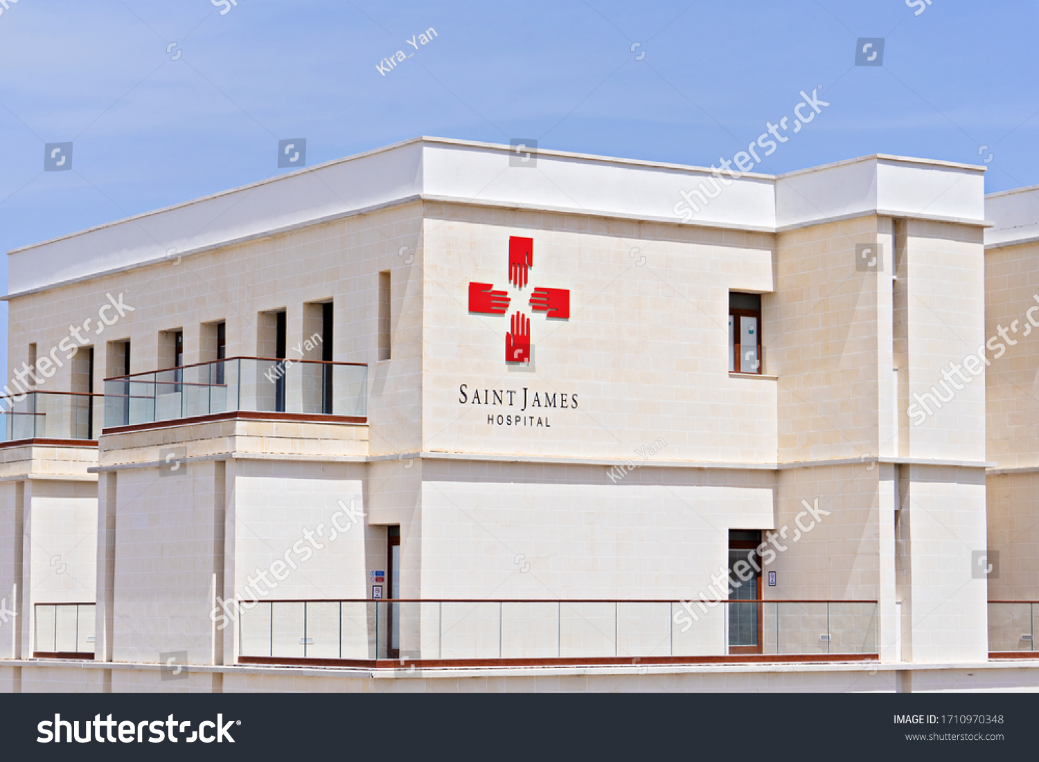 386 Malta Hospital Shutterstock   Stock Photo Part Of Facade Of Saint James Hospital Building Against Blue Sky Zejtun Malta April 1710970348 