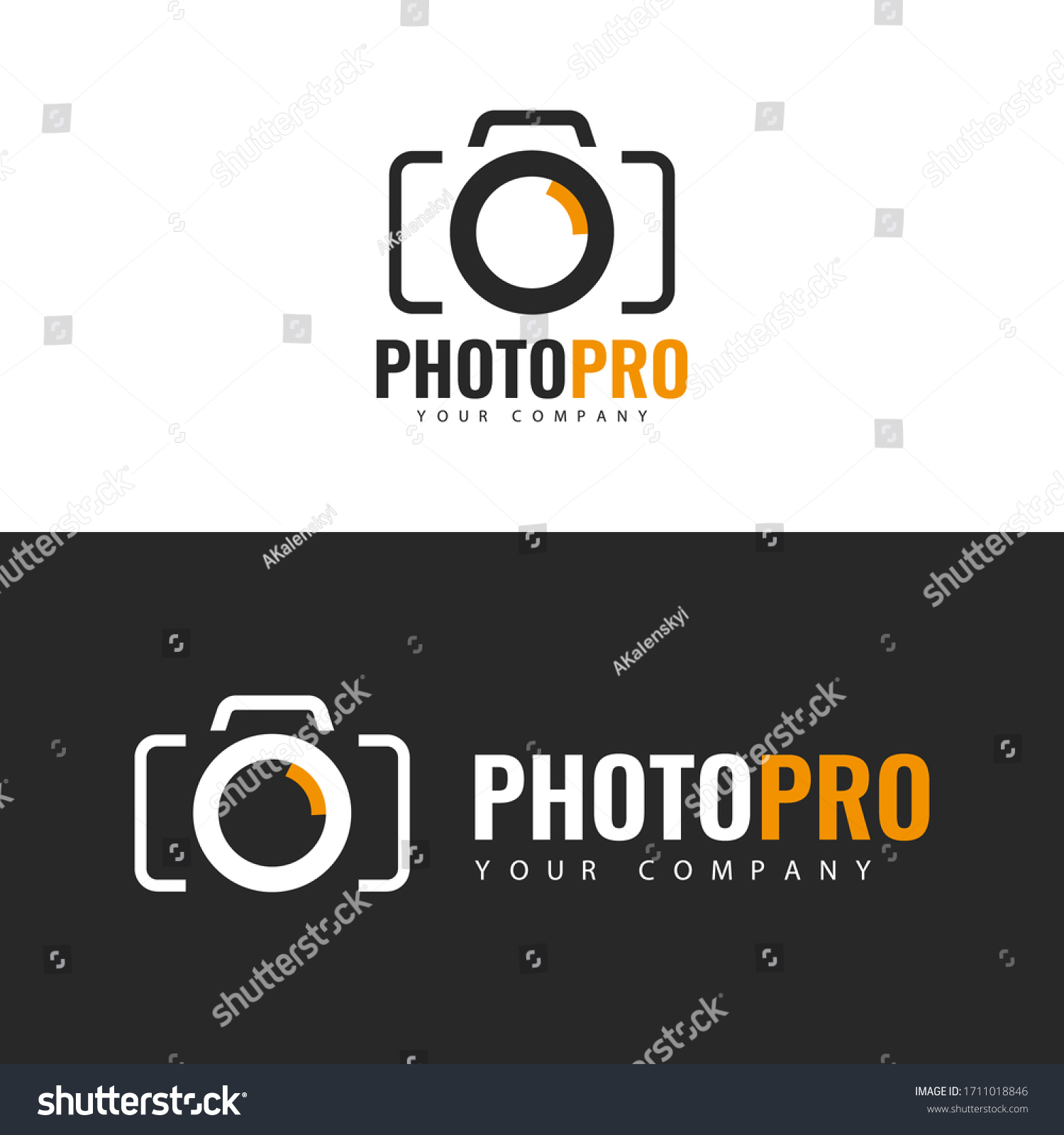 Vector Illustration Photo Studio Logo Design Stock Vector (Royalty Free ...