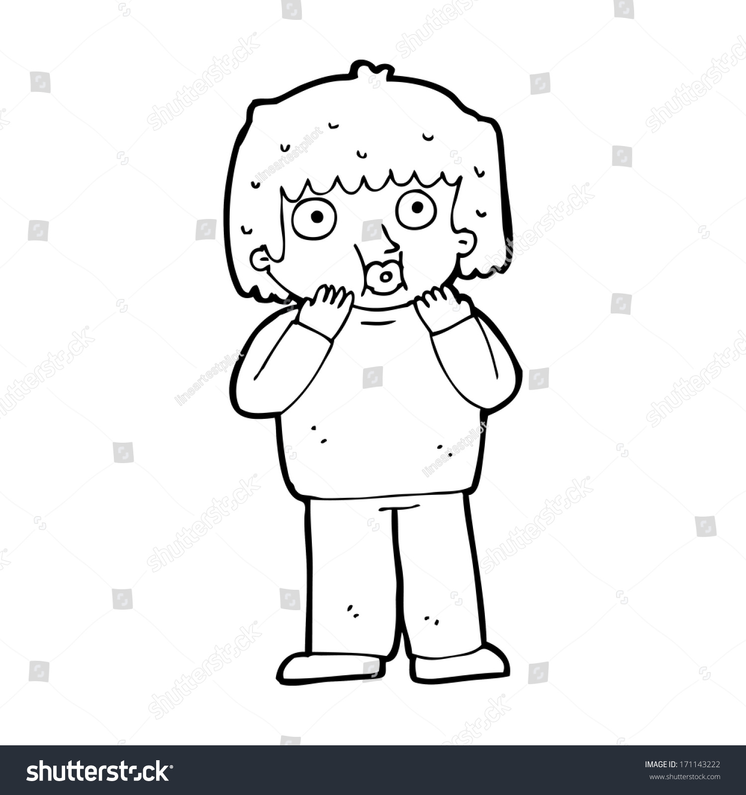 Cartoon Worried Boy Stock Vector (royalty Free) 171143222 