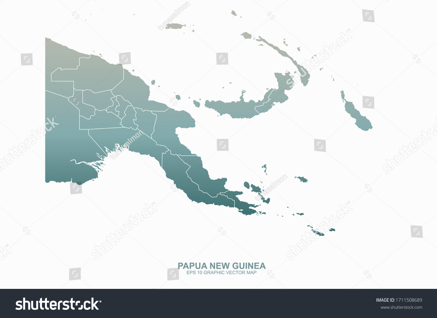 Papua New Guinea Map Graphic Vector Stock Vector (Royalty Free ...