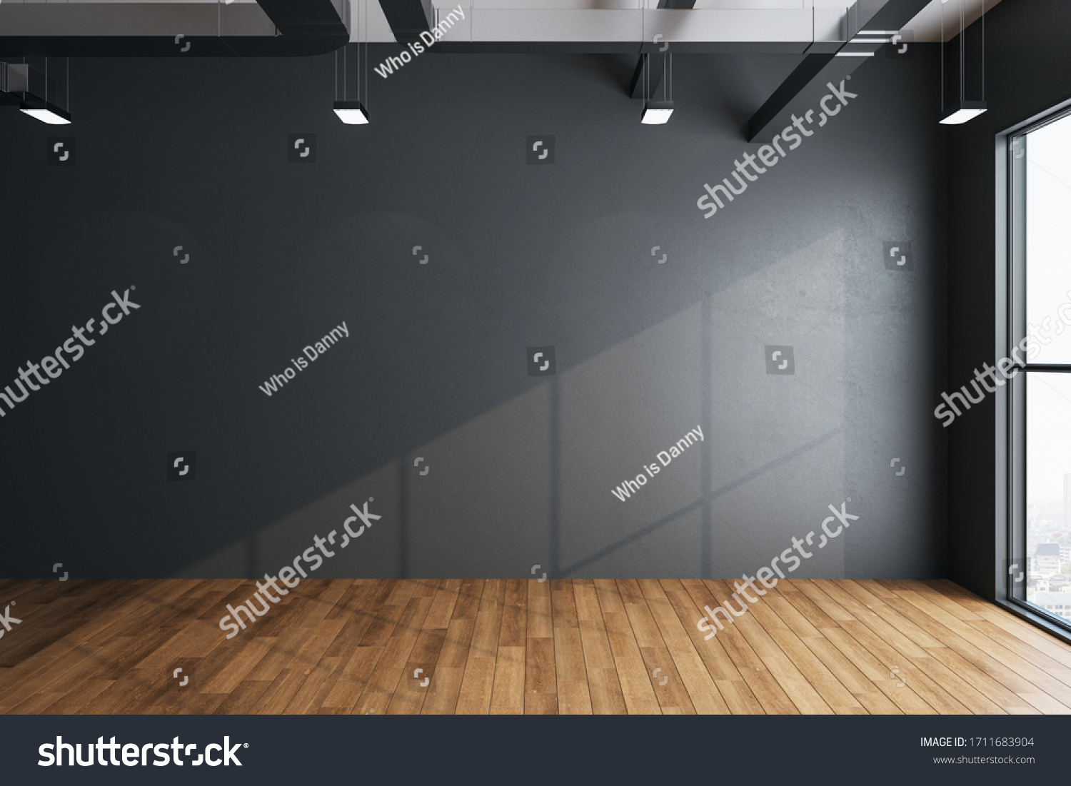 Minimalistic Hall Interior Empty Gray Wall Stock Illustration ...