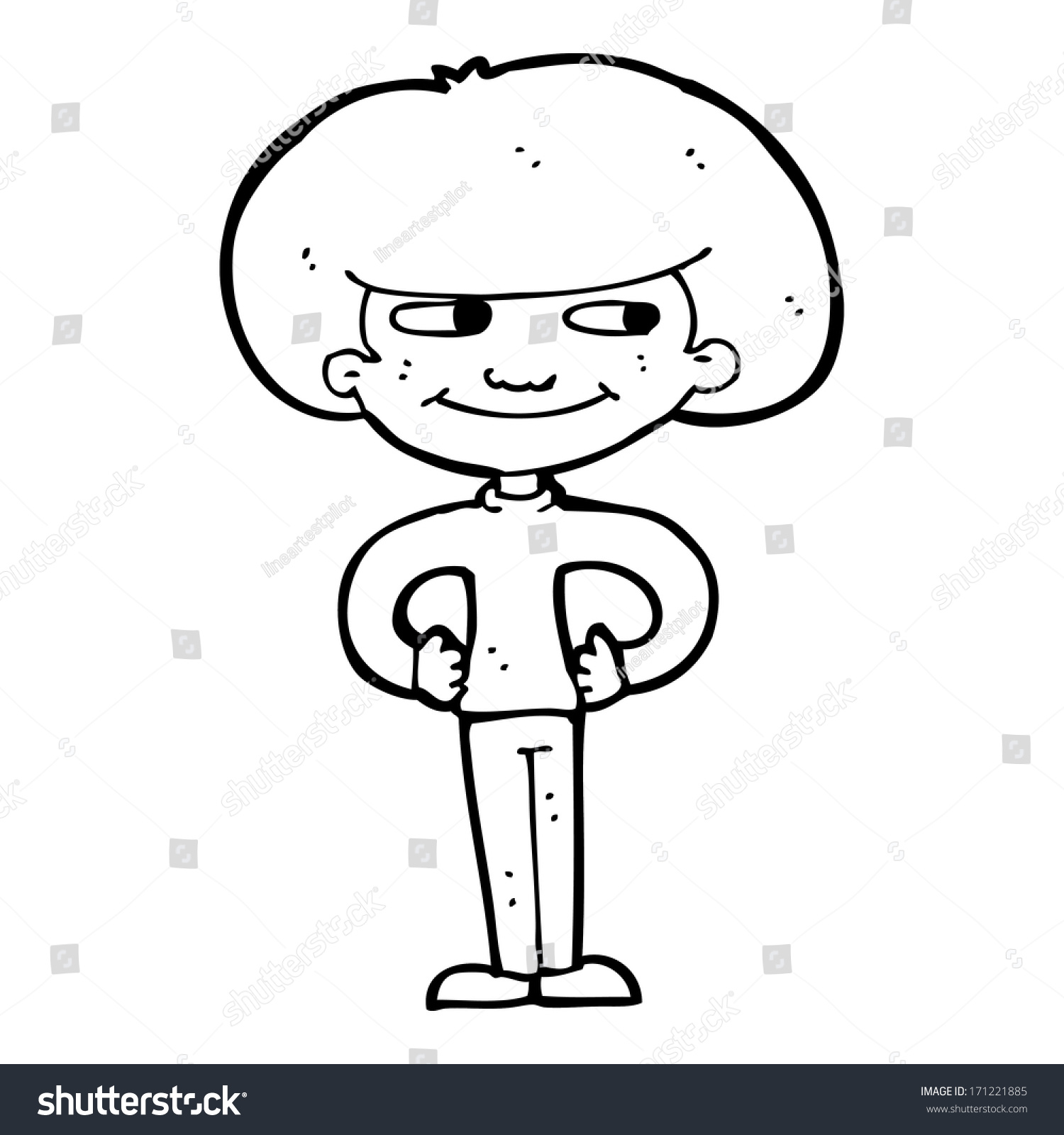 Cartoon Boy Hands On Hips Stock Vector (Royalty Free) 171221885 ...