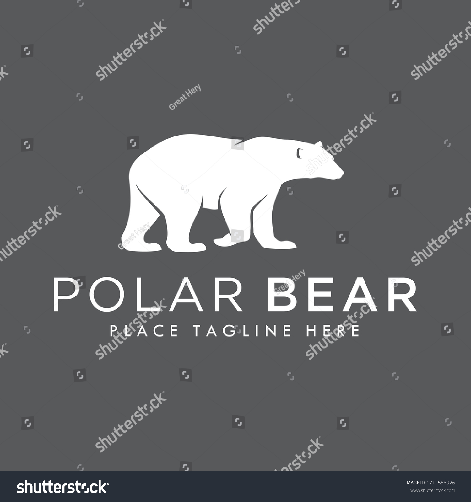 Polar Bear Logo Design Vector Image Stock Vector (Royalty Free ...