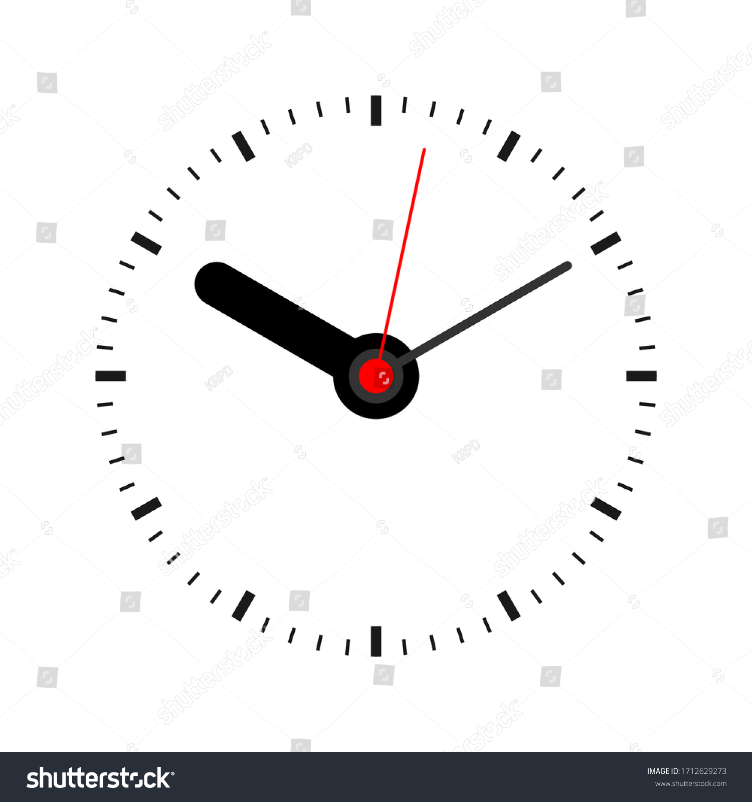 Vector Illustration Classic Clock Face 3 Stock Vector (Royalty Free ...