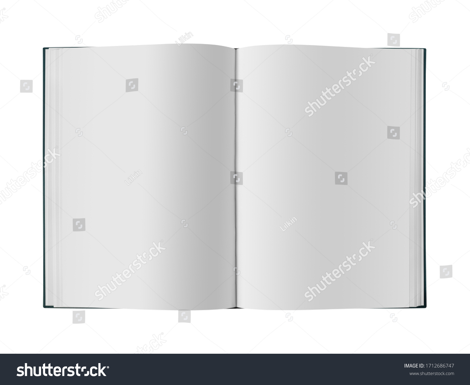 Top View Open Empty Book Notebook Stock Photo 1712686747 | Shutterstock