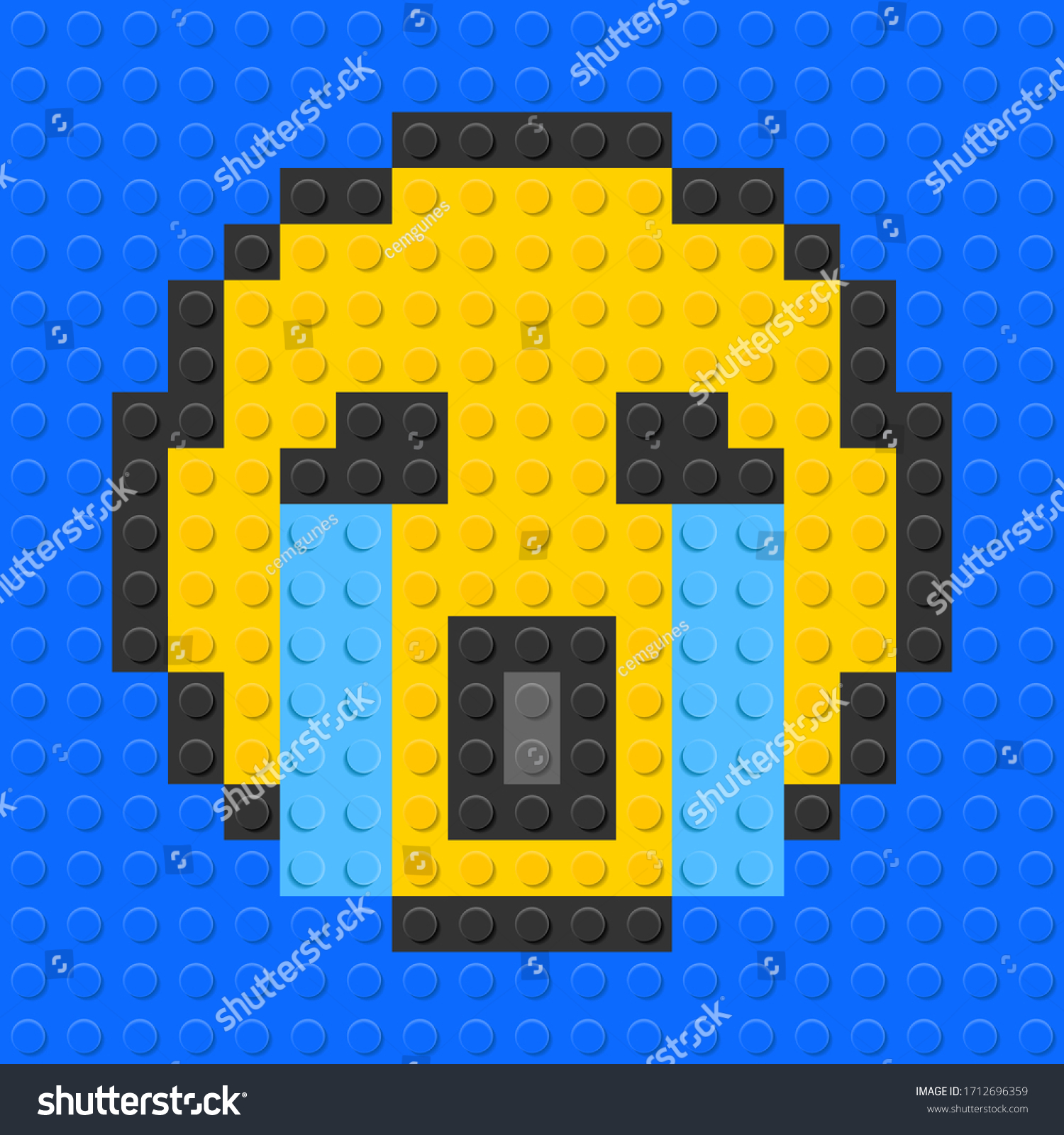 Emoji Loud Crying Pixel Art Icon Stock Vector (Royalty Free) 1712696359 ...