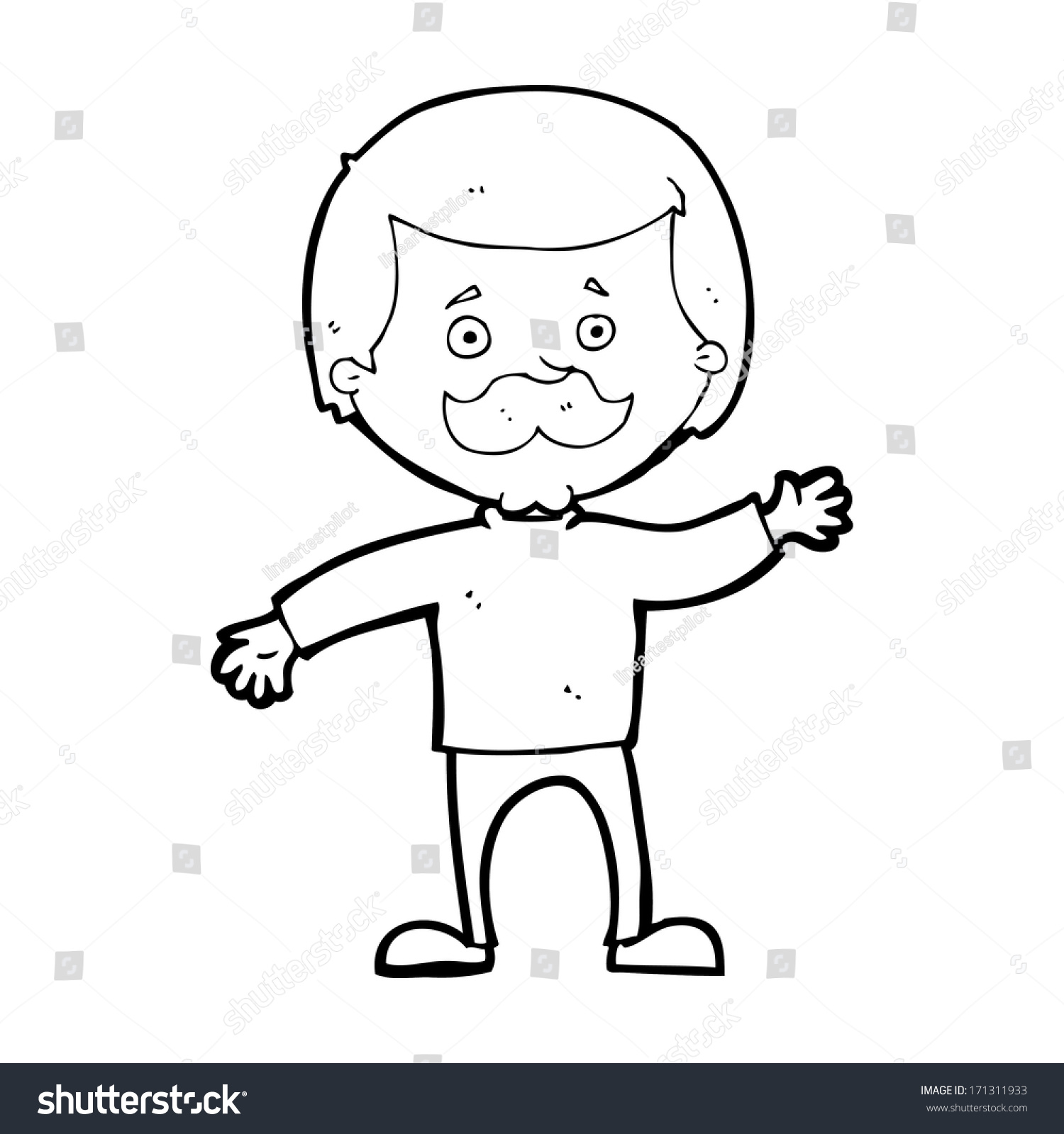 Caricatura De Pap Saludando Vector De Stock Libre De Regal As Shutterstock