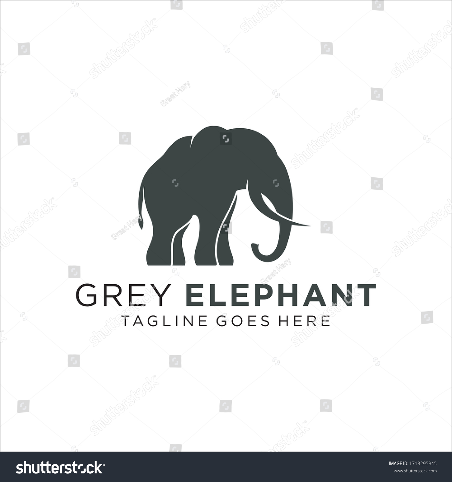 Elephant Logo Design Vector Image Stock Vector (royalty Free 